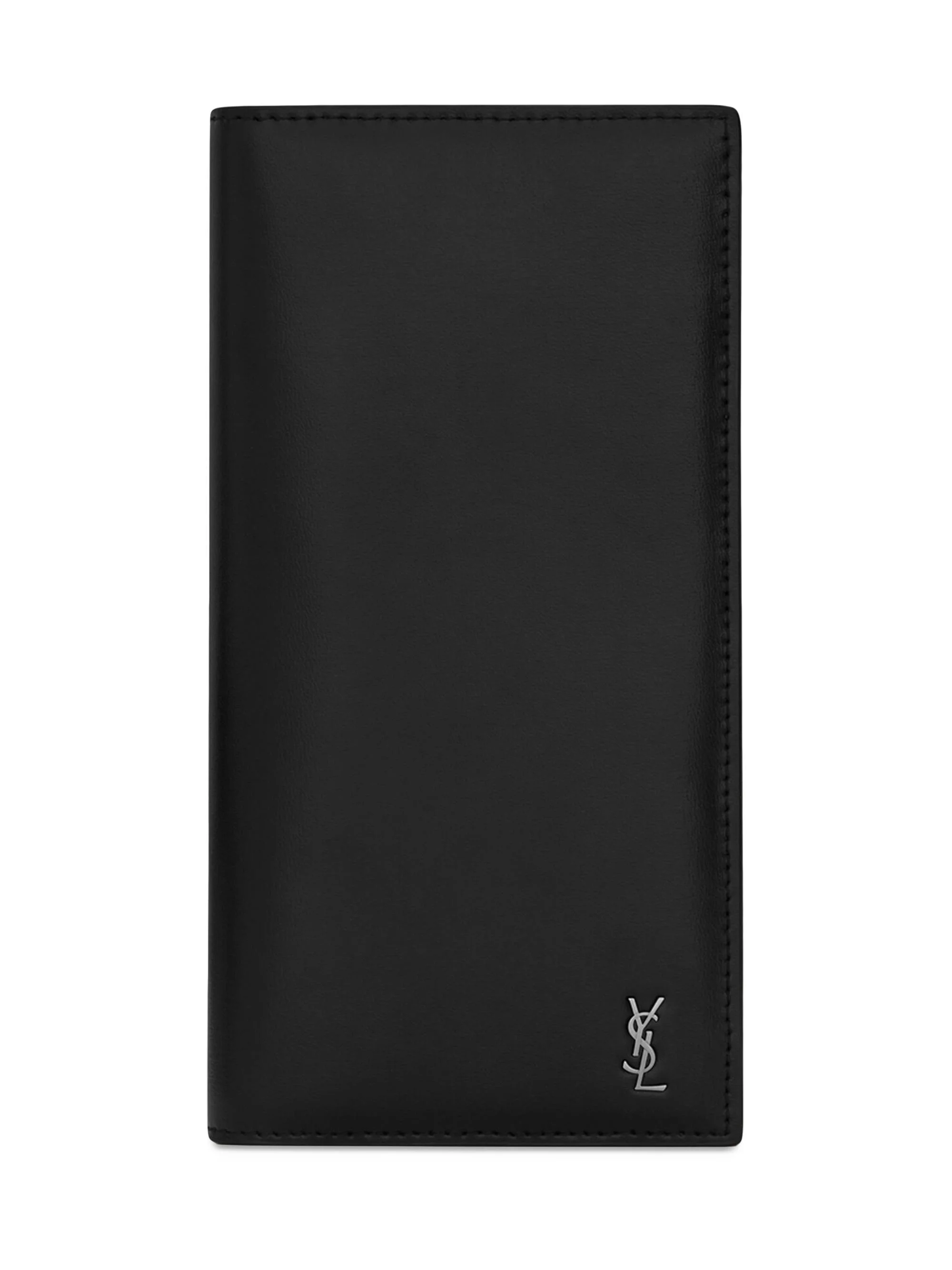 Men's Tiny Cassandre Continental Wallet in Matte Leather - Black - 1