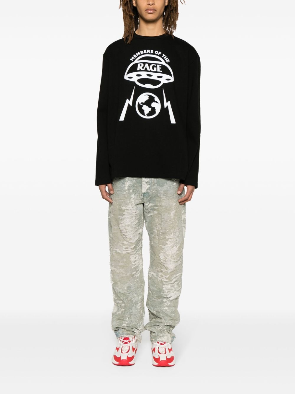 illustration-print cotton sweatshirt - 2