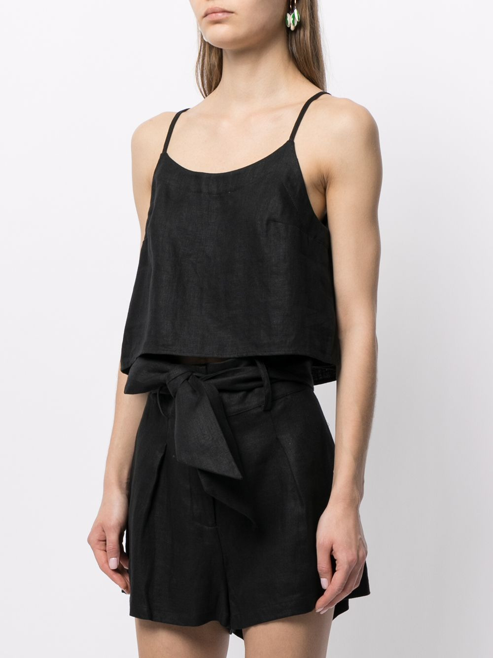 flared cropped slip top - 3
