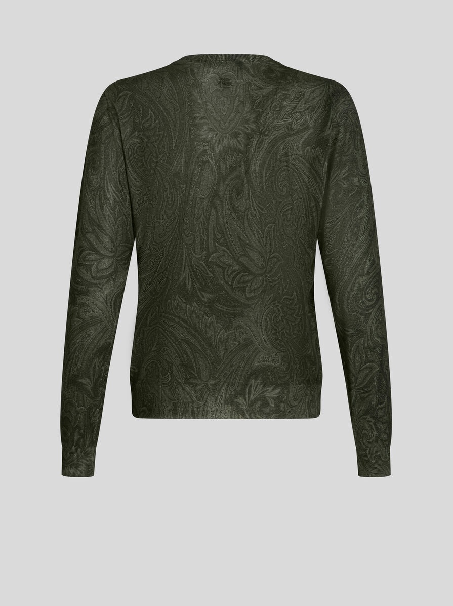 SILK AND CASHMERE PAISLEY SWEATER - 5