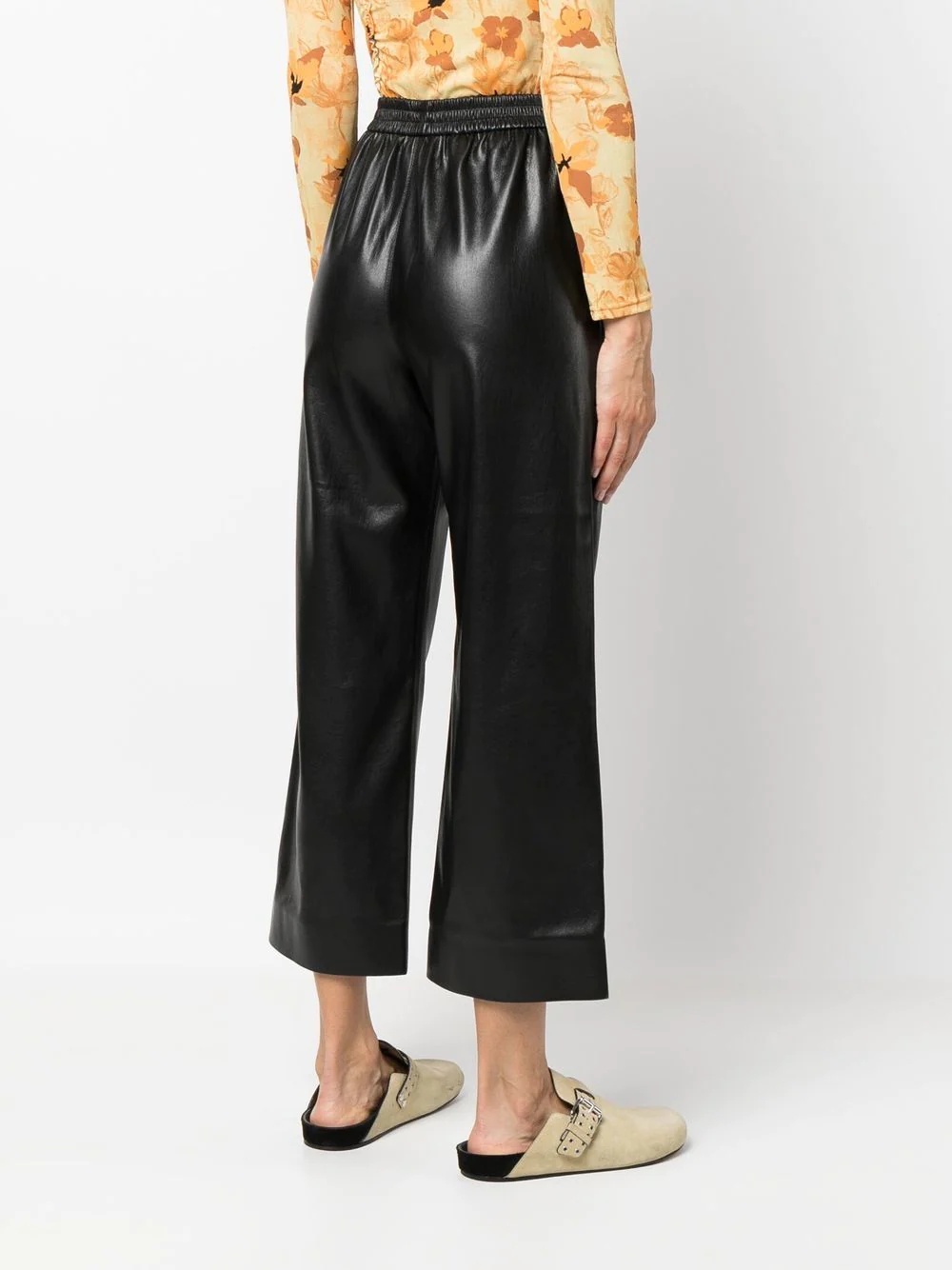 cropped straight-leg trousers - 4