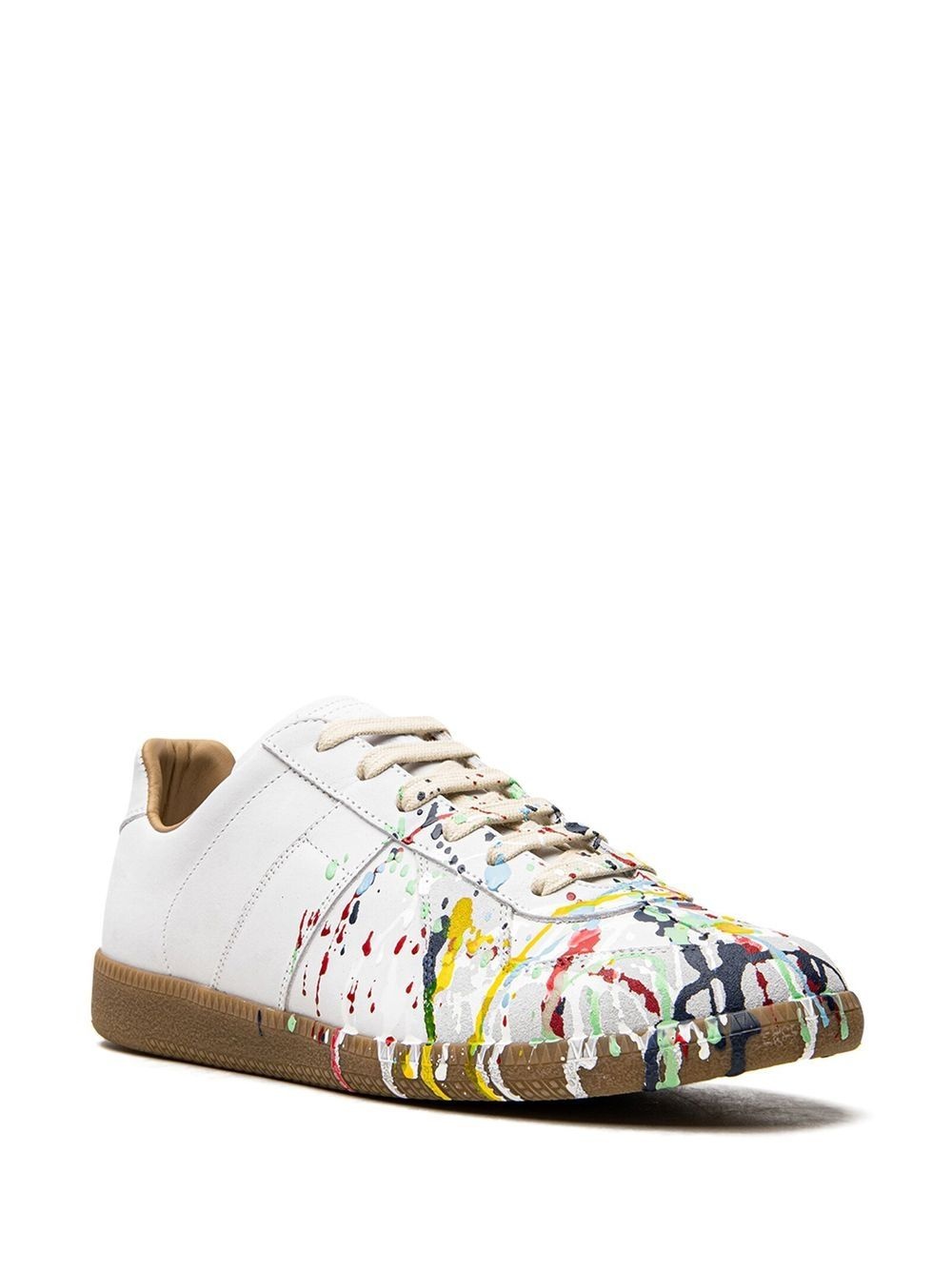 Replica paint splatter-effect low-top sneakers - 2