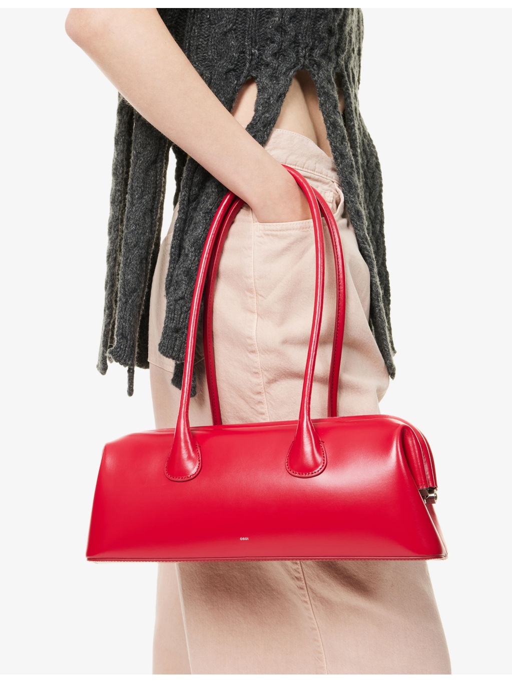 Boat Wide Leather Shoulder Bag - 2
