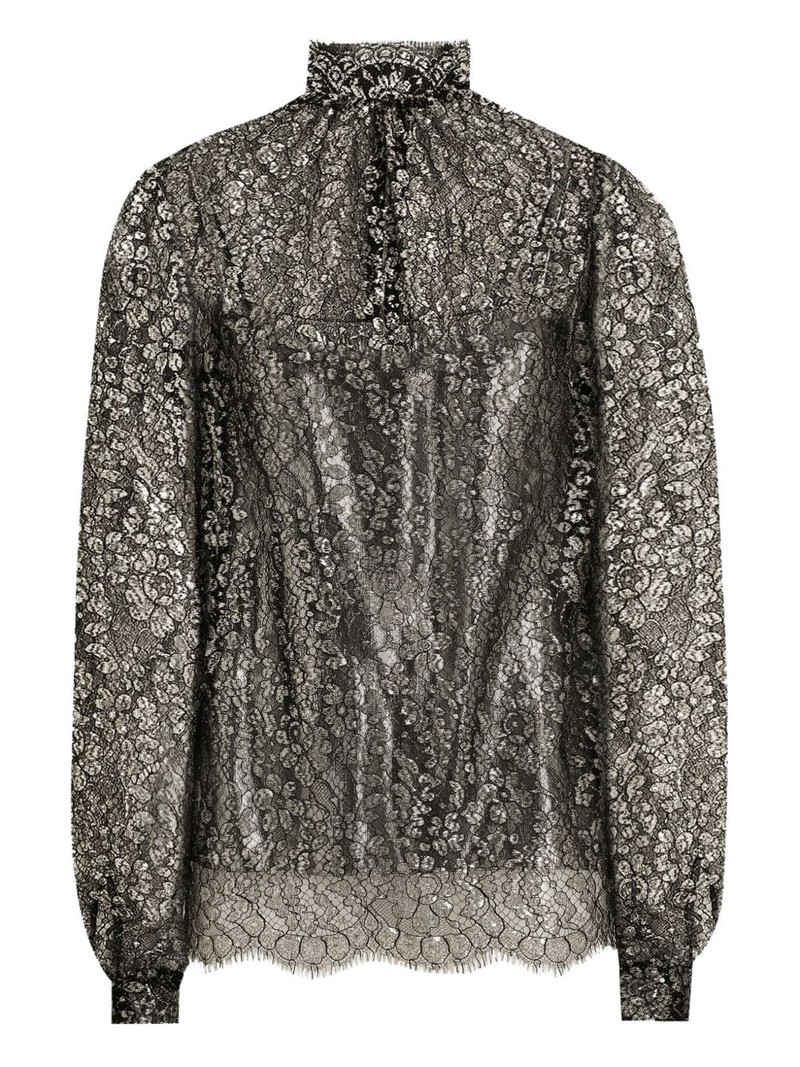 lamé lace blouse 1