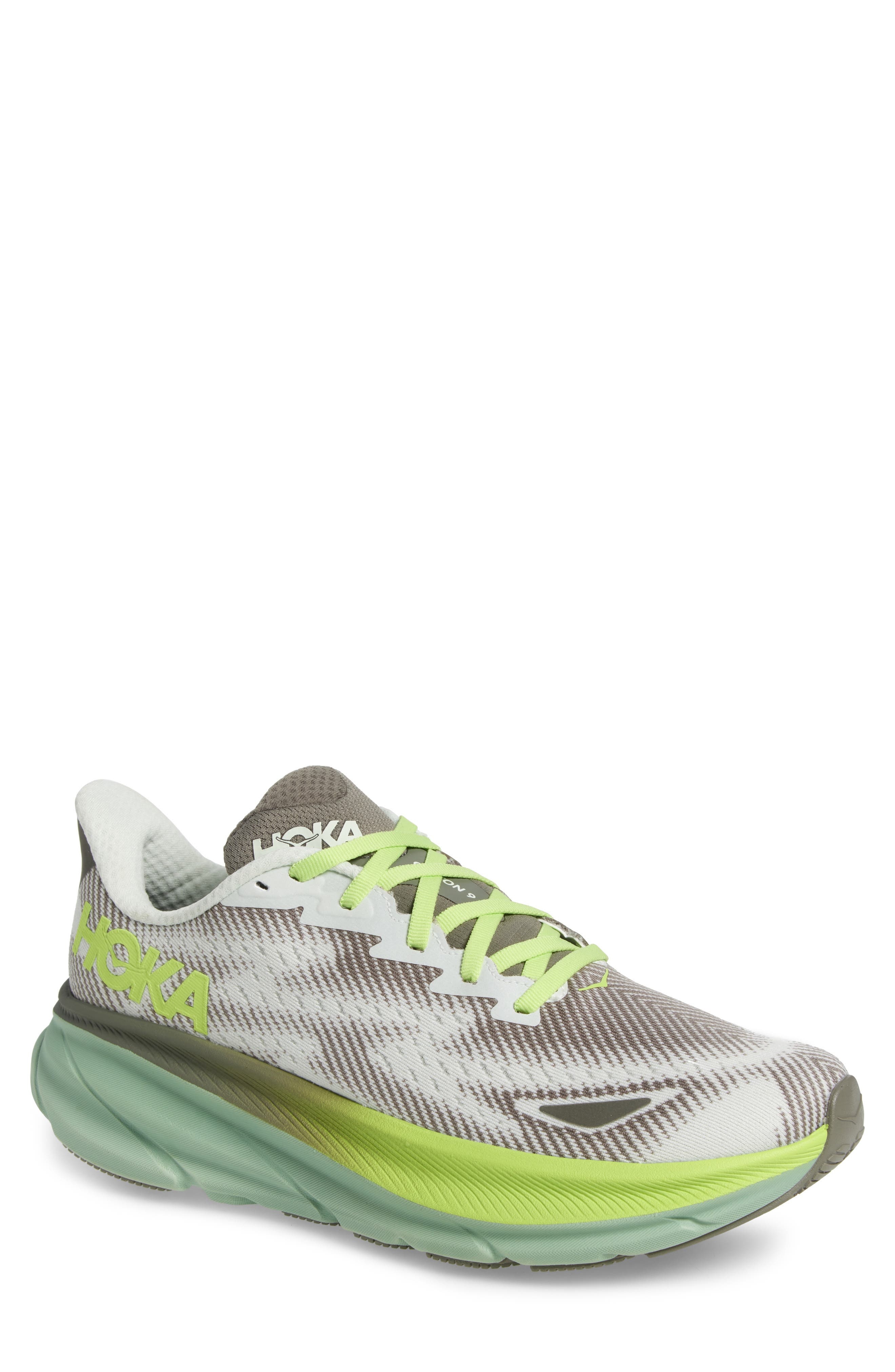 HOKA Clifton 9 Gore-Tex® Waterproof Running Shoe in Slate /Aloe Vera at Nordstrom - 1