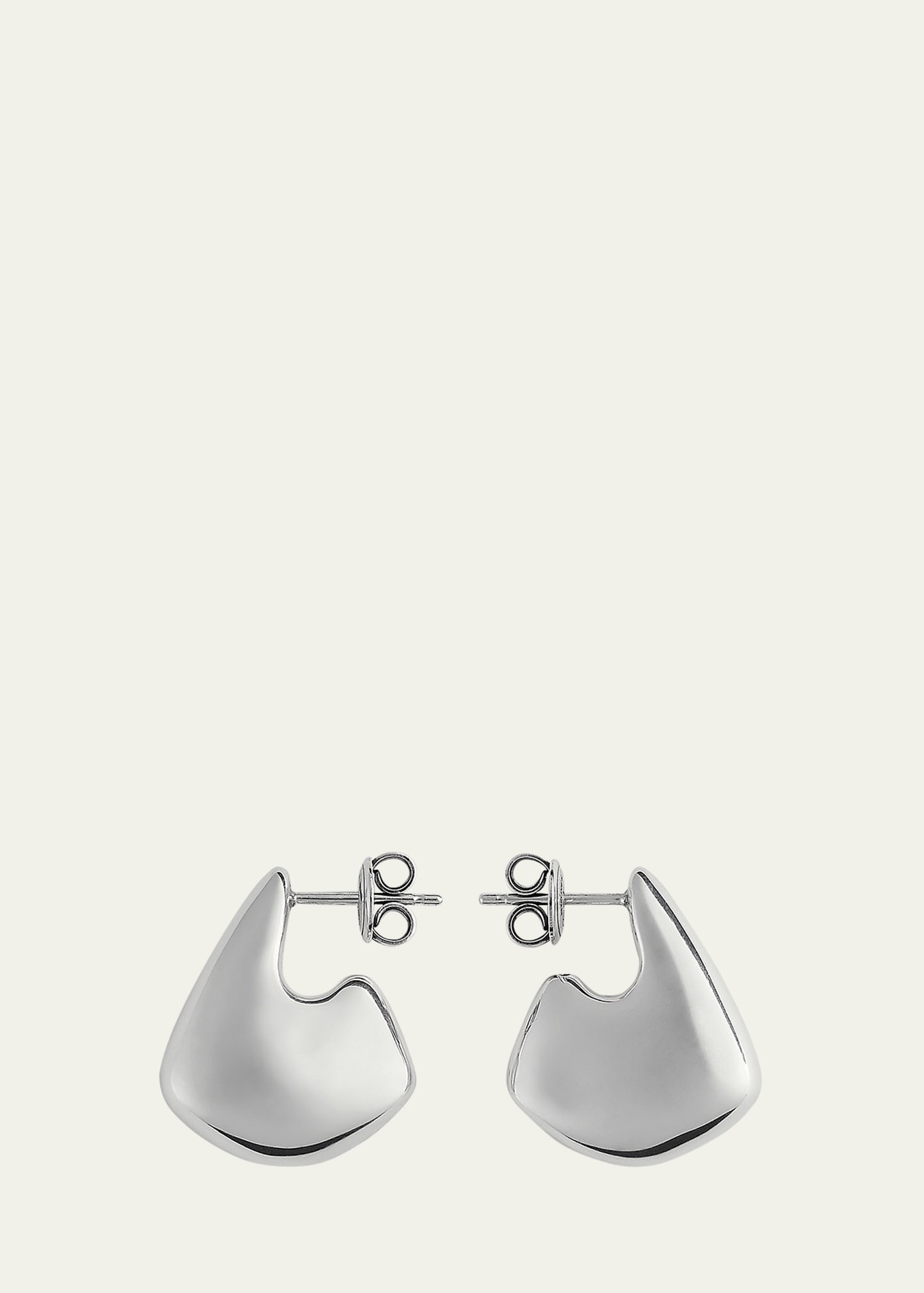 Sterling Silver Sculpted Earrings - 1