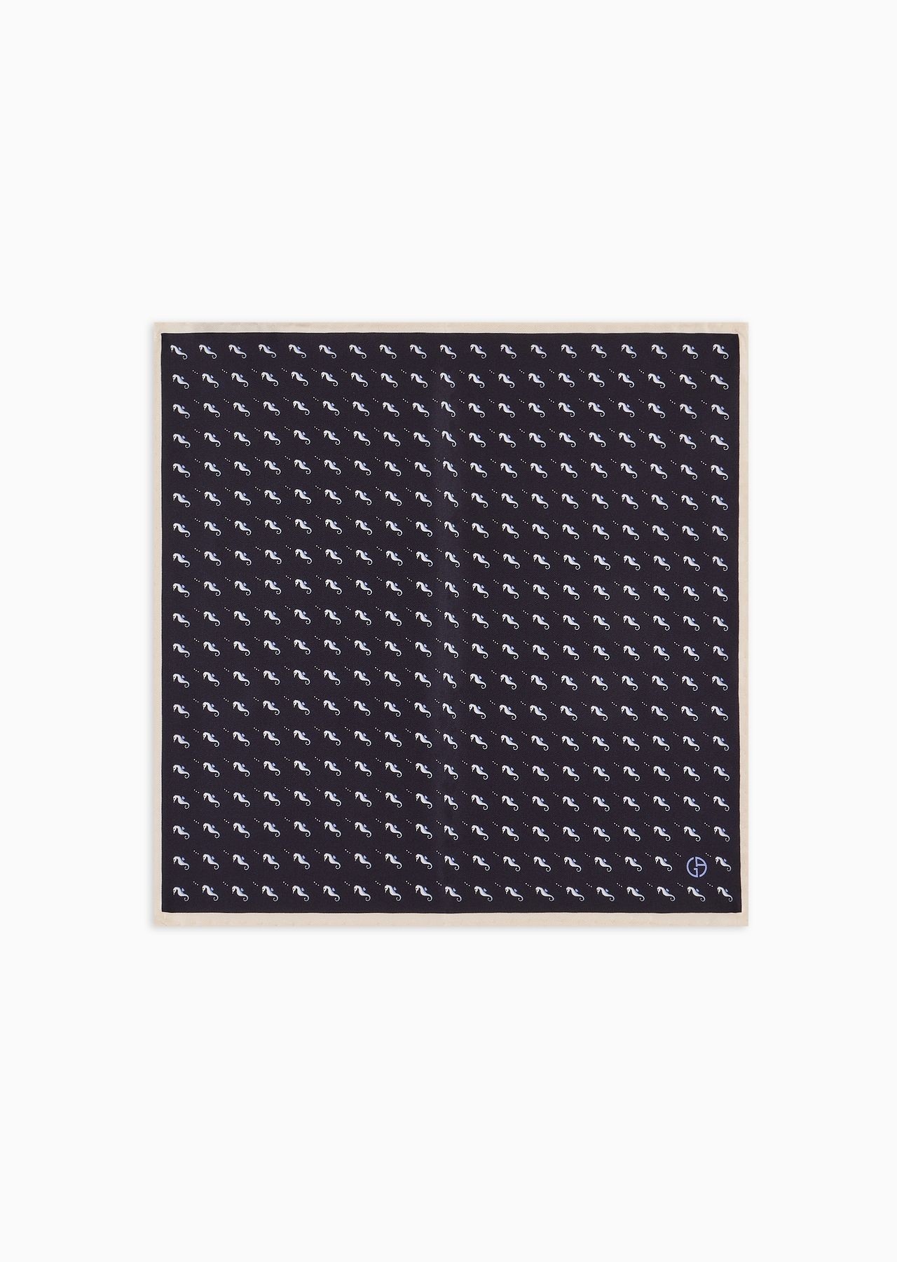 ASV printed silk pocket square - 1
