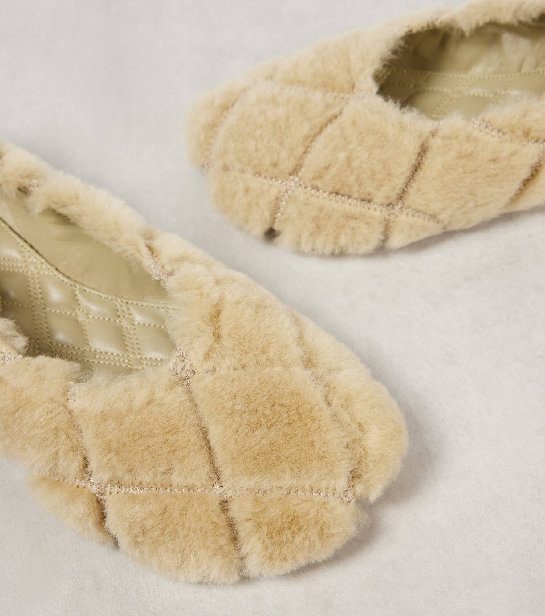 Baby quilted shearling ballet flats - 5