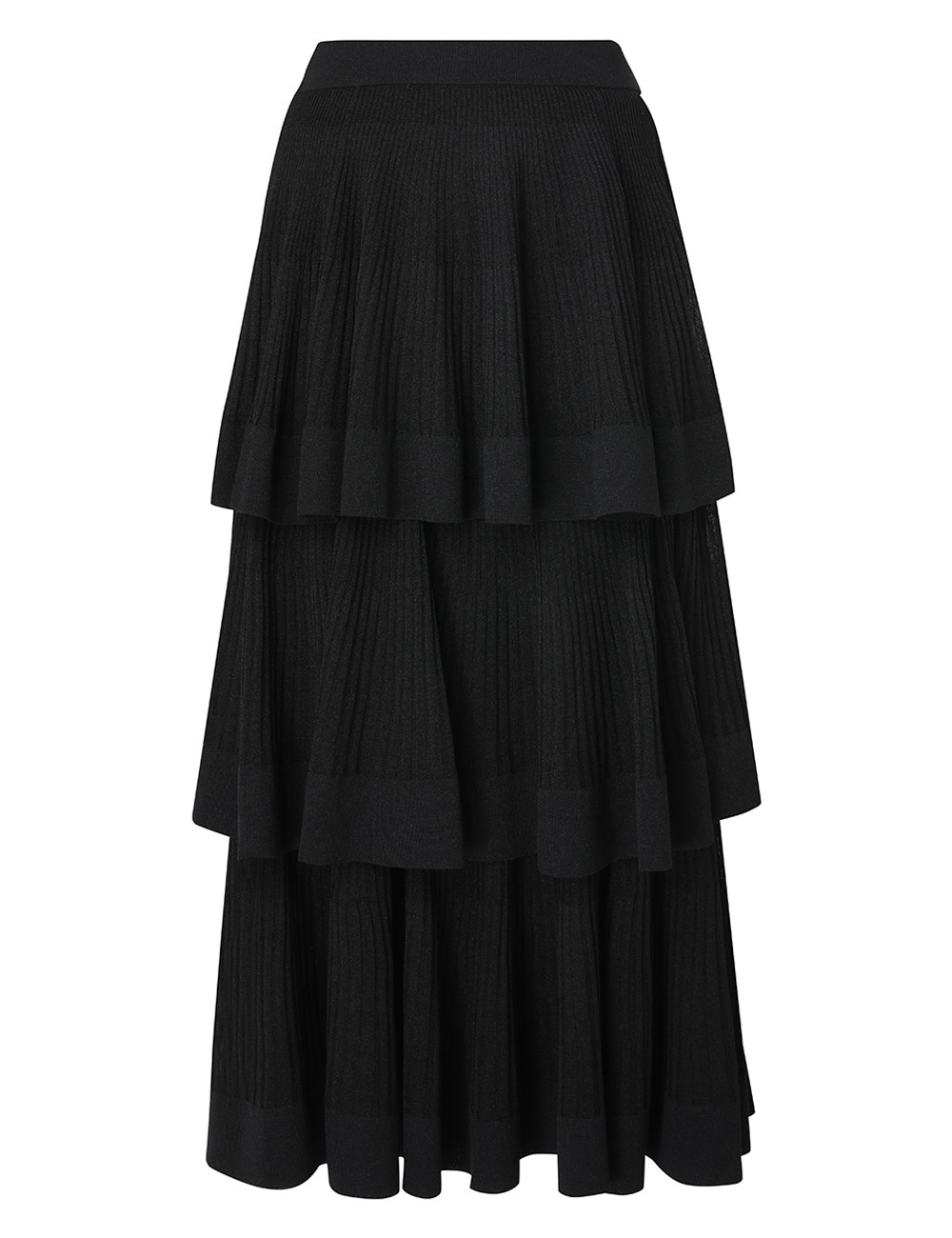 NATURA TIERED RUFFLE SKIRT - 1