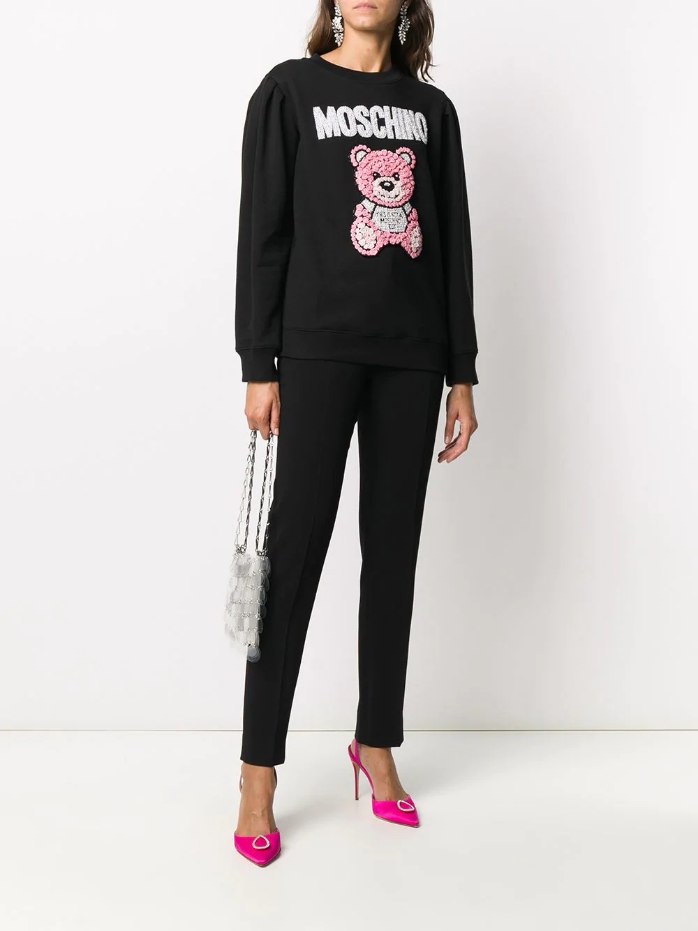 Teddy Bear embroidery sweatshirt - 2