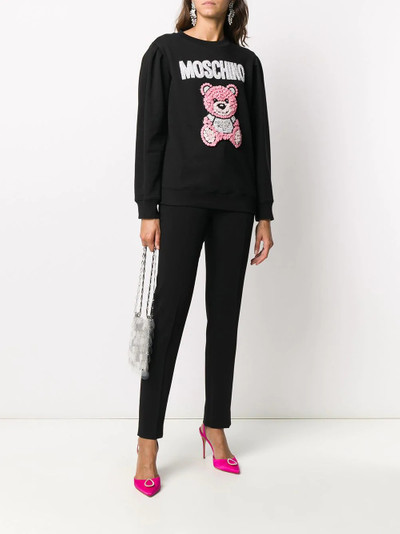 Moschino Teddy Bear embroidery sweatshirt outlook