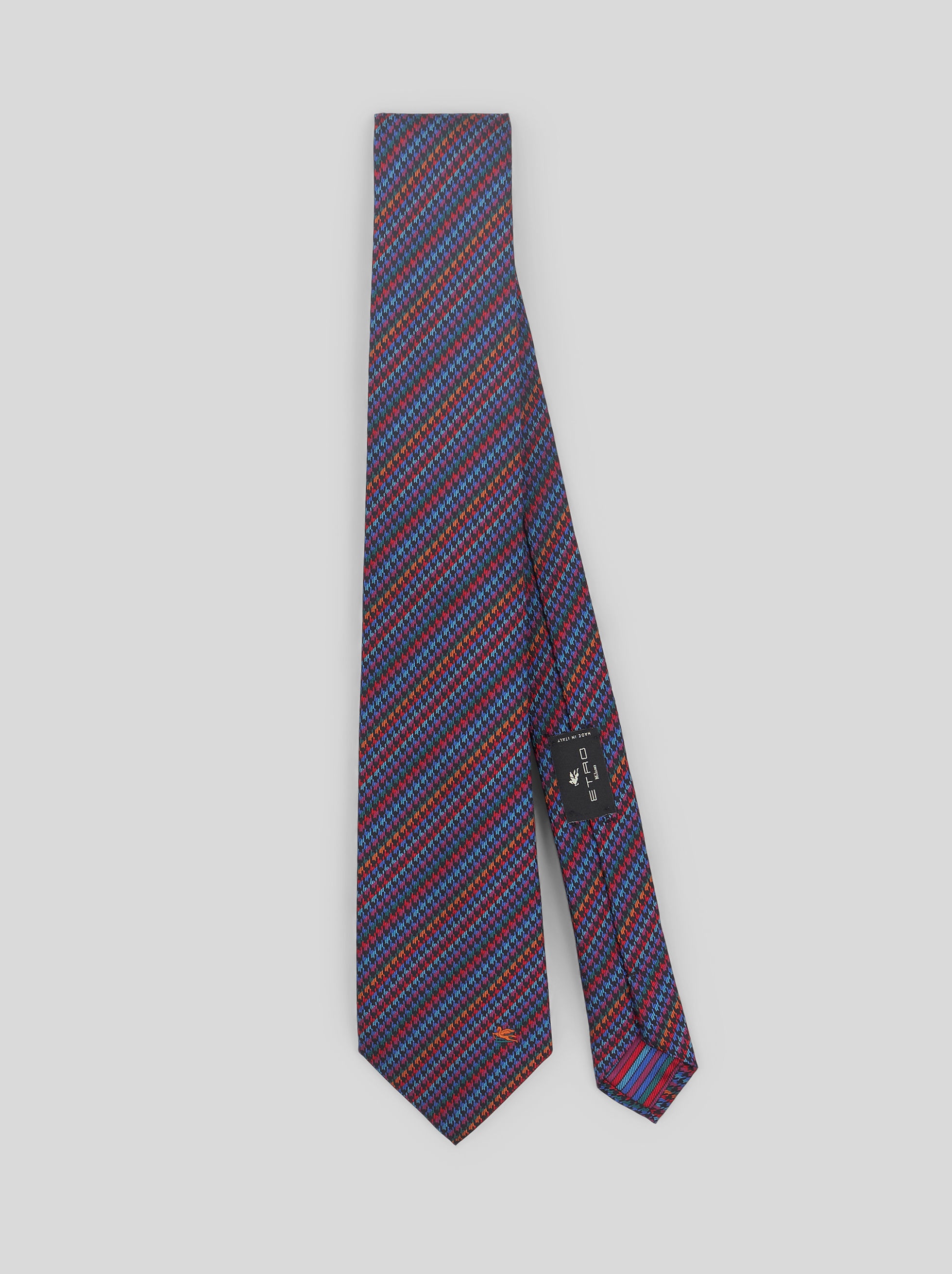 HOUNDSTOOTH SILK TIE - 1