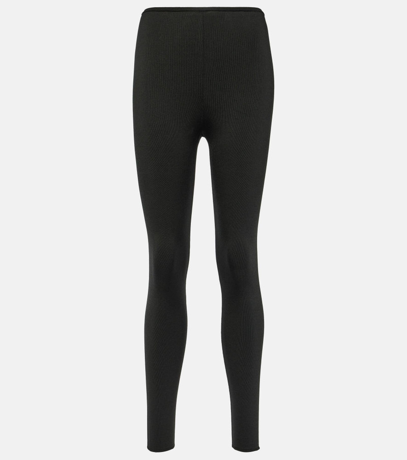 Anya silk-blend jersey leggings - 1