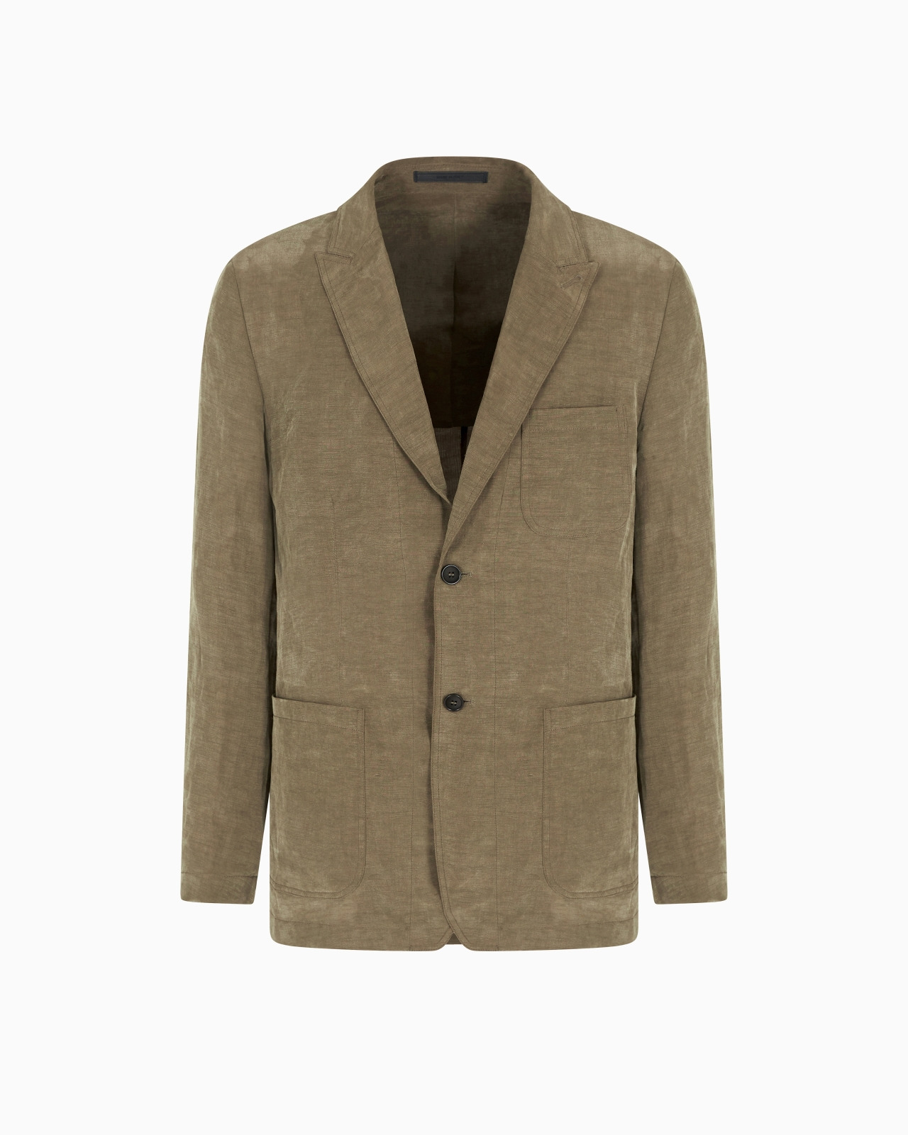 LYOCELL AND LINEN SINGLE-BREASTED JACKET - 1