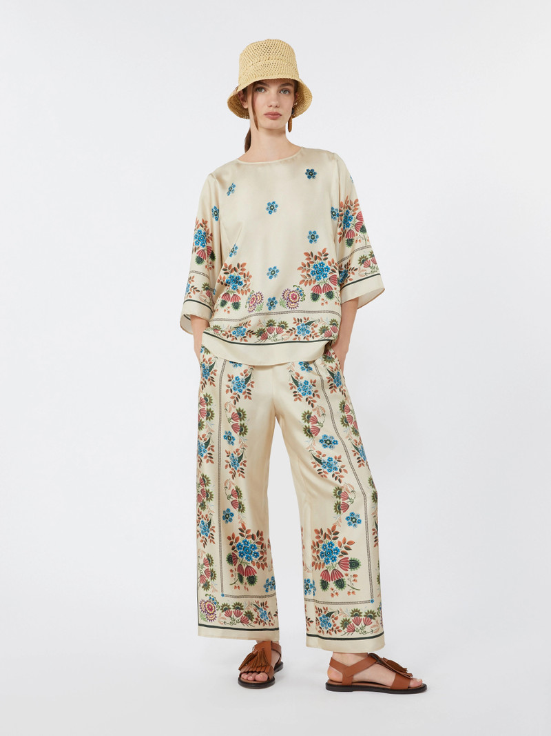 WEEKEND Max Mara Printed silk twill blouse - IVORY outlook