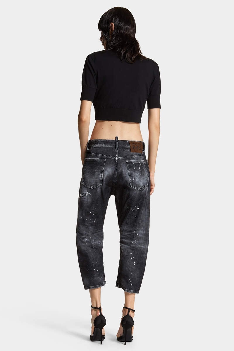 BLACK ROCKY MOUNTAINS WASH KAWAII JEANS - 4