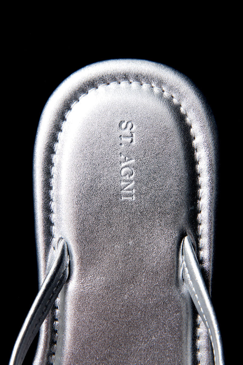 Thong Detail Slide - Silver - 6