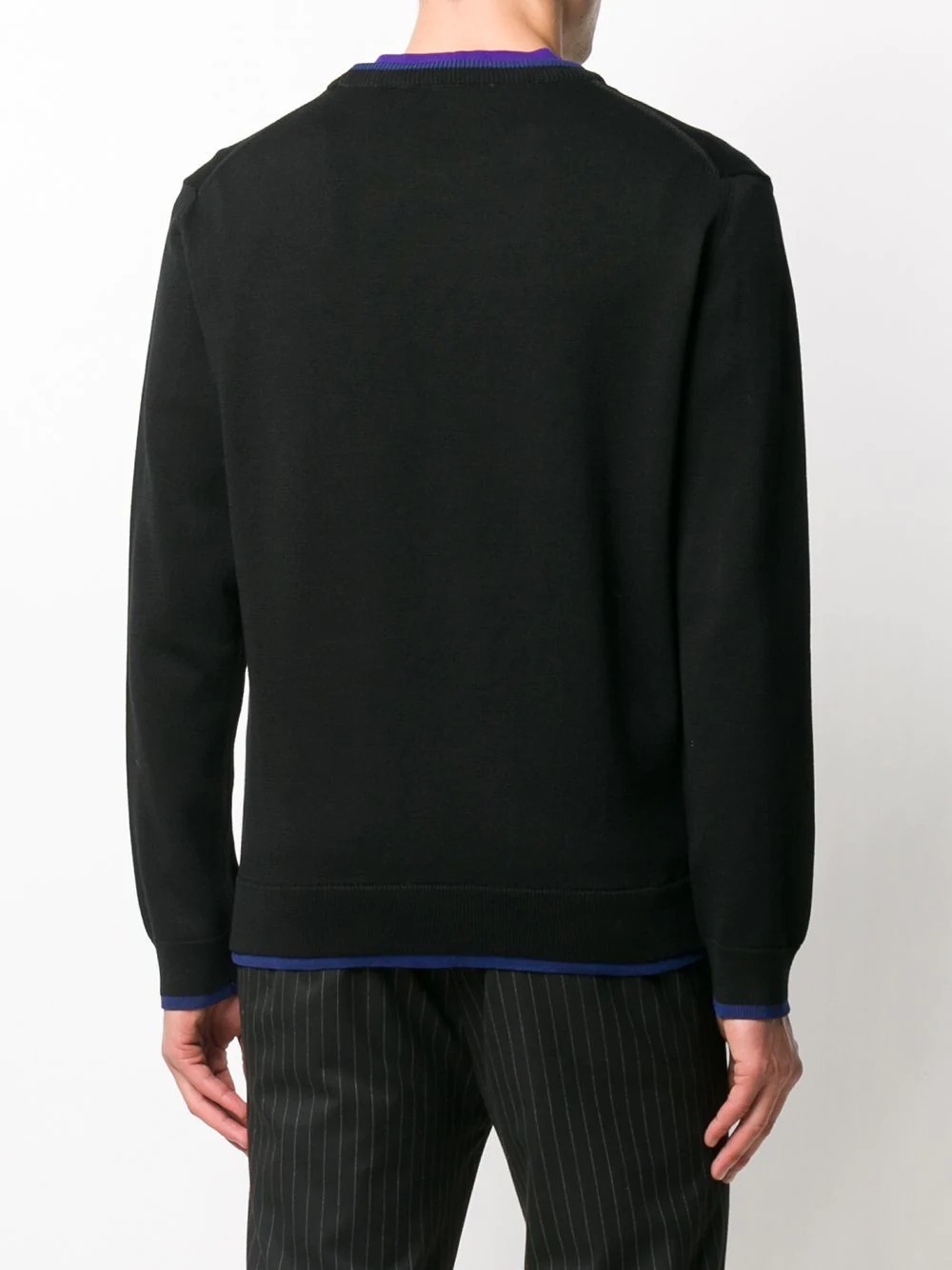 contrast-trim sweater - 4