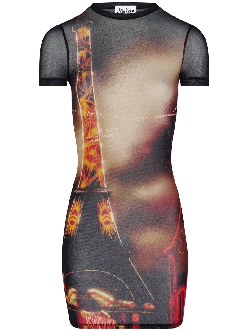 Pigalle printed mesh short dress - 1