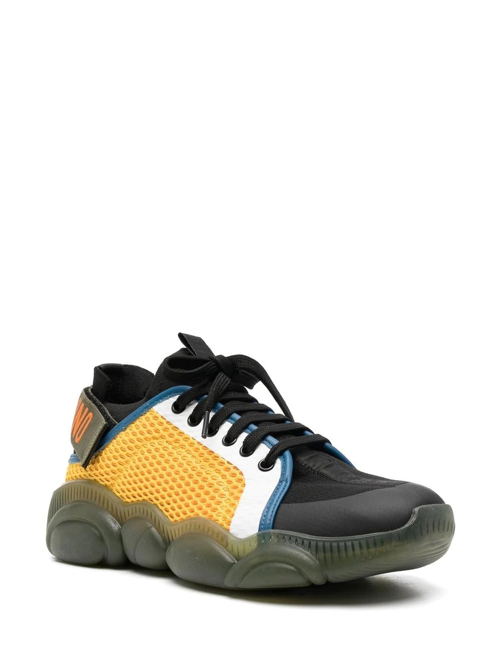 colour-block lace-up sneakers - 2