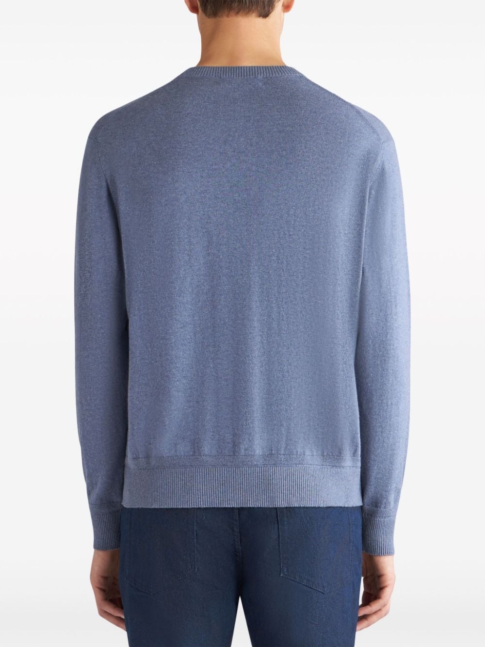 Pegaso-motif fine-knit jumper - 3