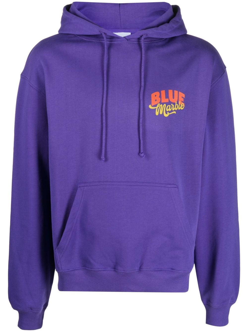 logo-print cotton hoodie - 1