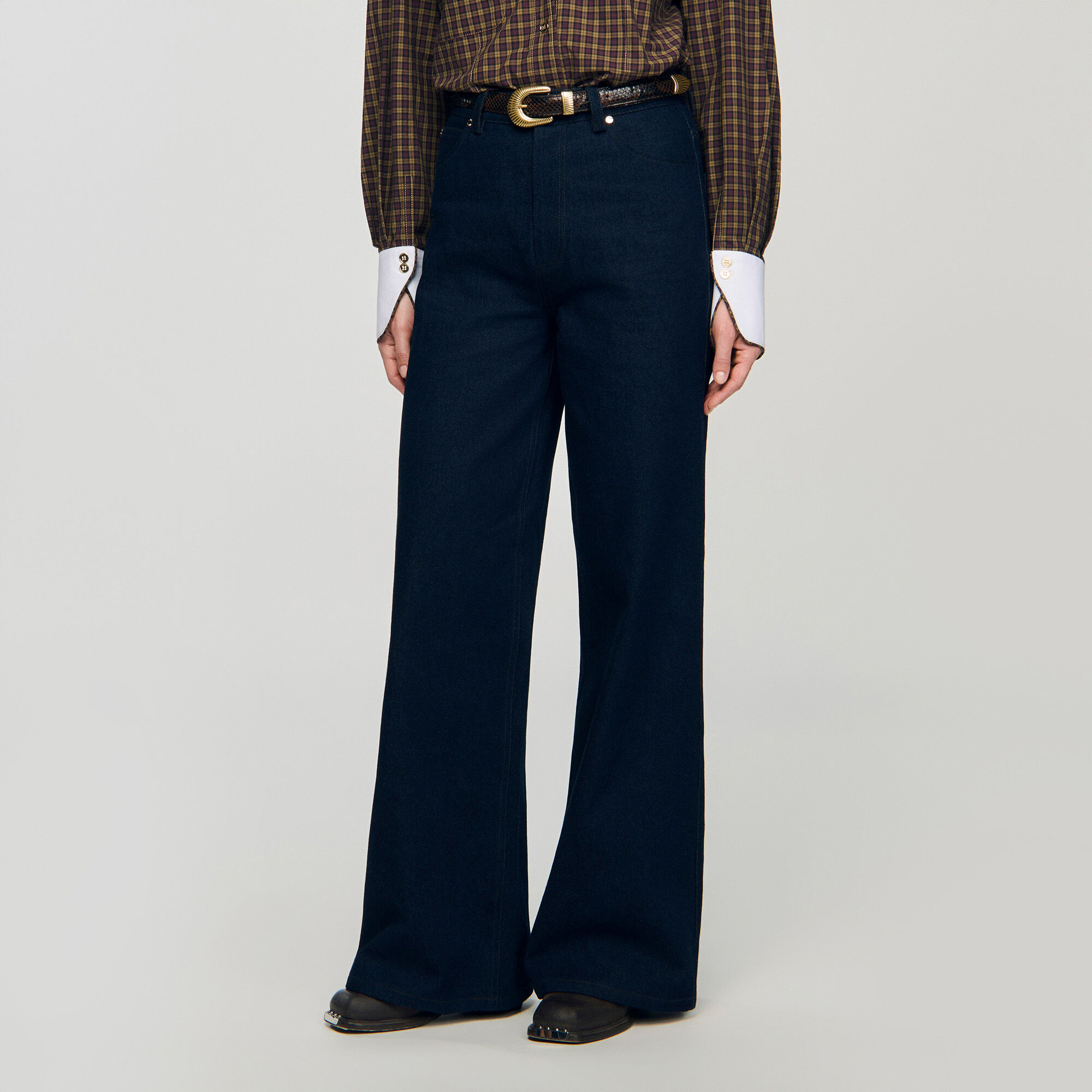 WIDE-LEG RAW JEANS - 4