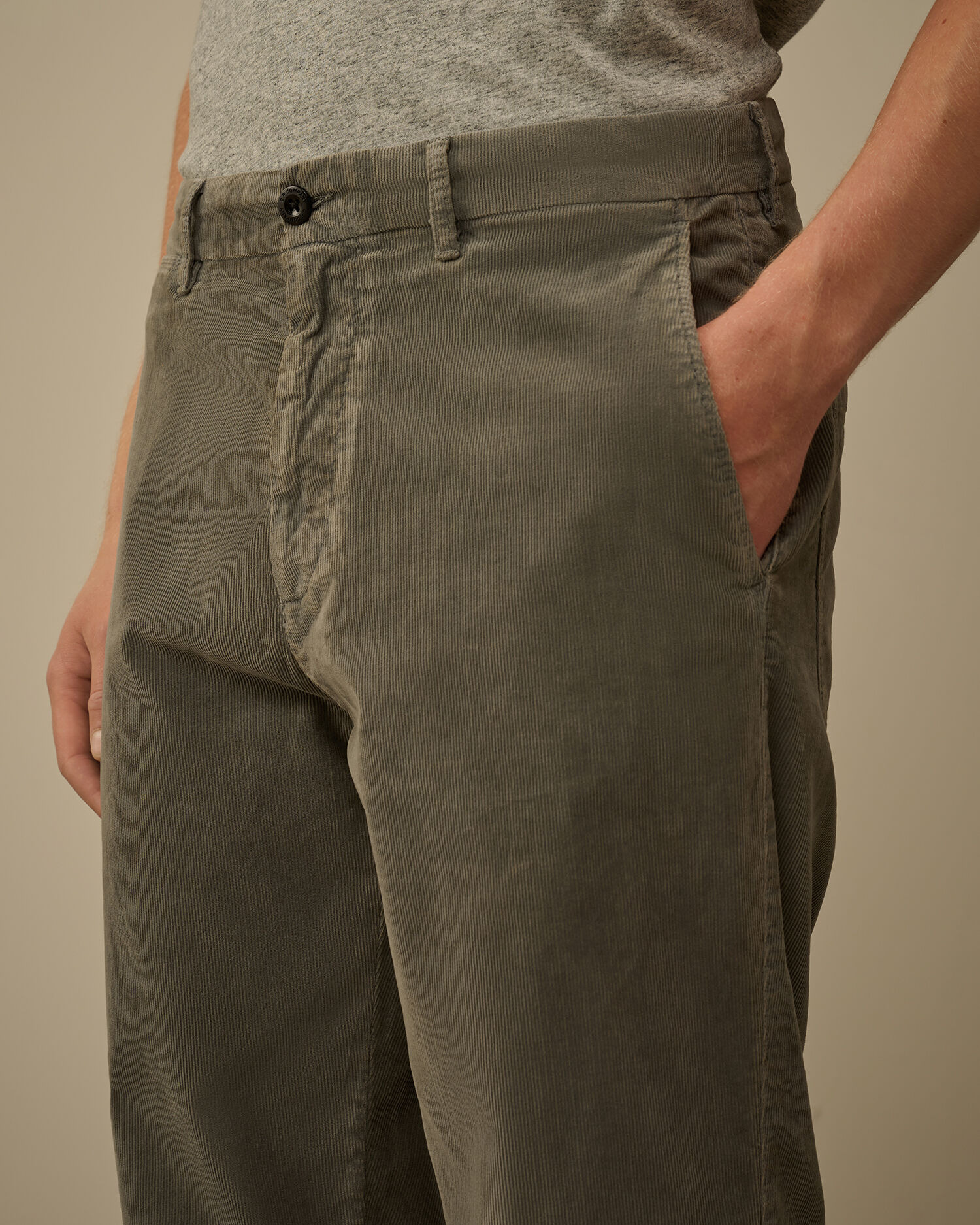 Corduroy Loose Chino Pants - 5