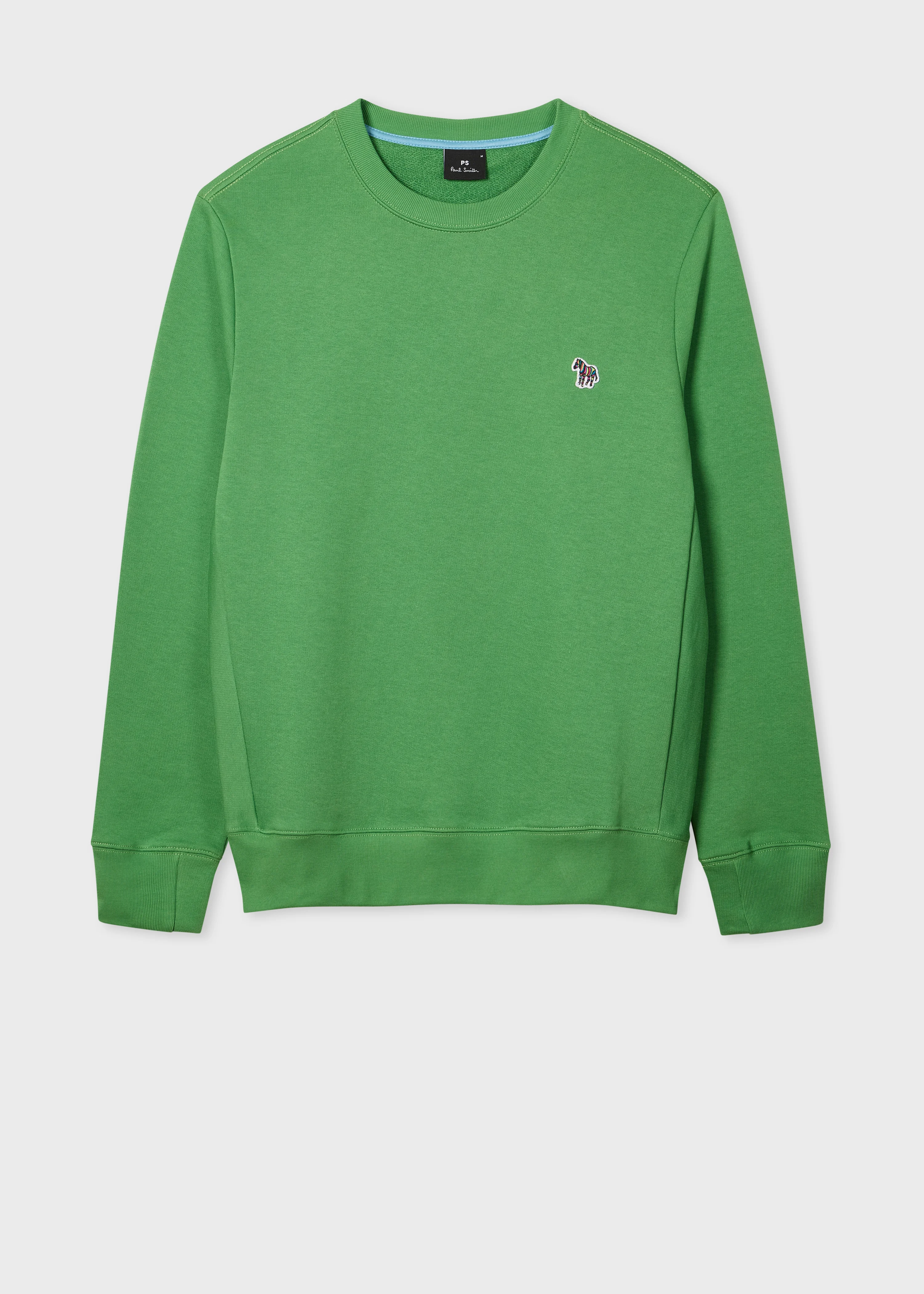 Mid Green Organic Cotton Zebra Logo Sweatshirt - 1