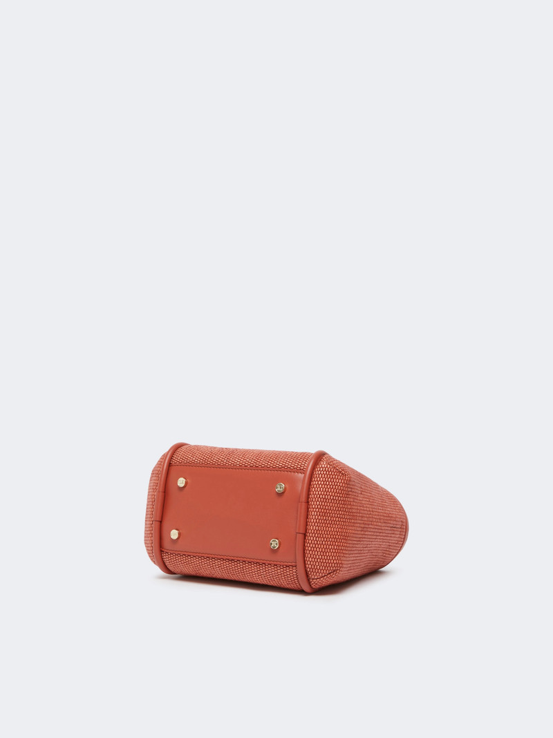 SUMMARINEXS Extra-small raffia-look basketweave Marine bag - TERRA COTTA 5