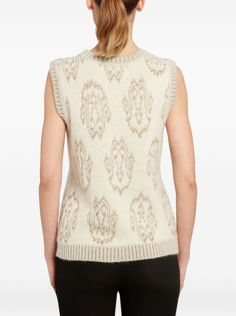 Ikat-pattern sleeveless vest 4