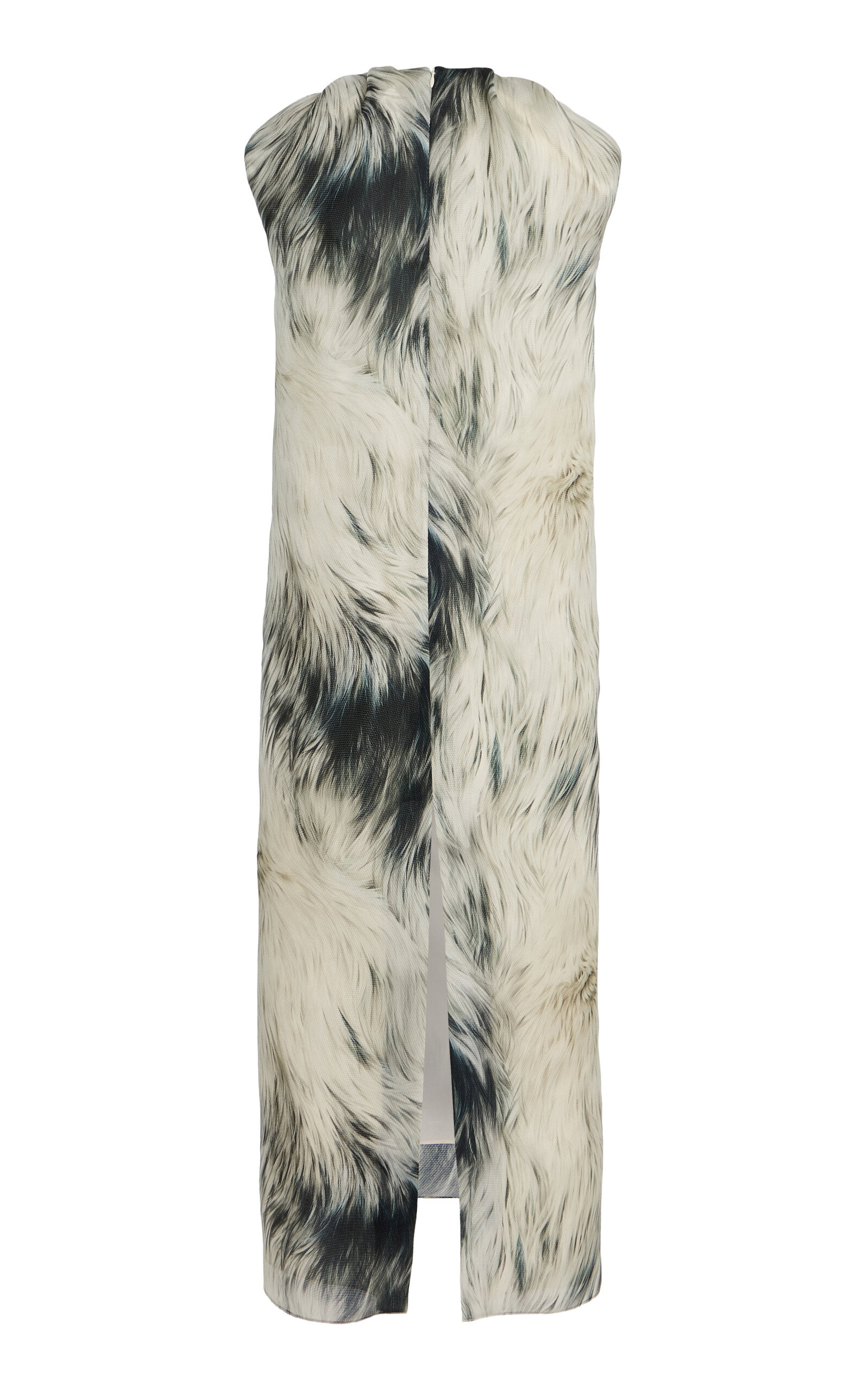 The Margaux Draped Silk Sheath Midi Dress white - 6