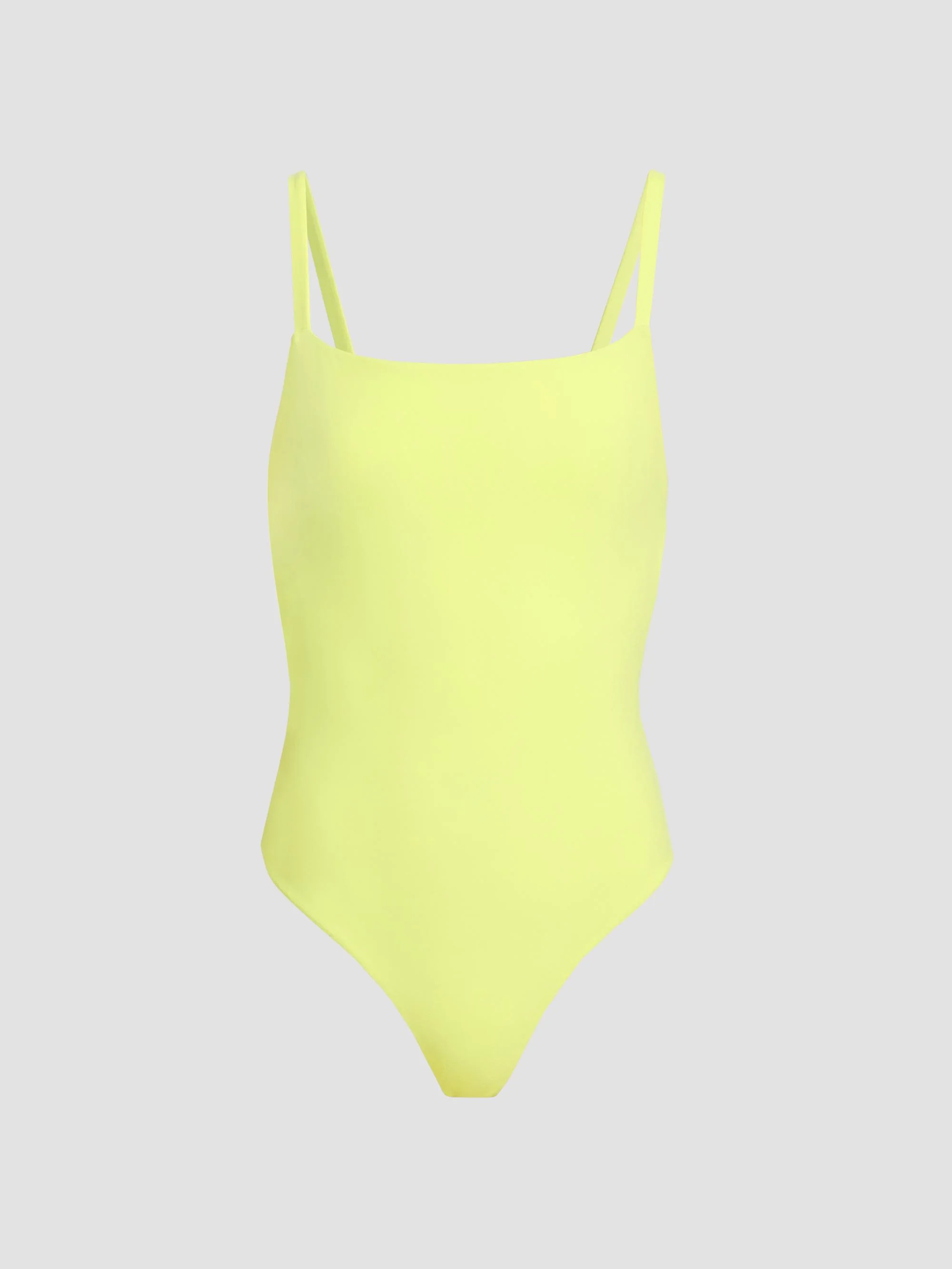 Women's Echauffe Straight Neck One-Piece Swimsuit - Citron - 1