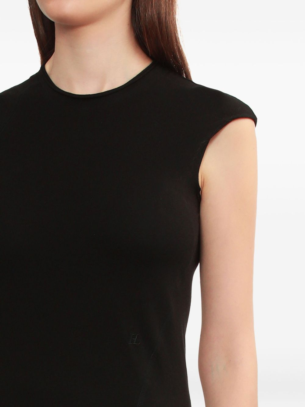 asymmetrical-seams cotton-blend vest - 5