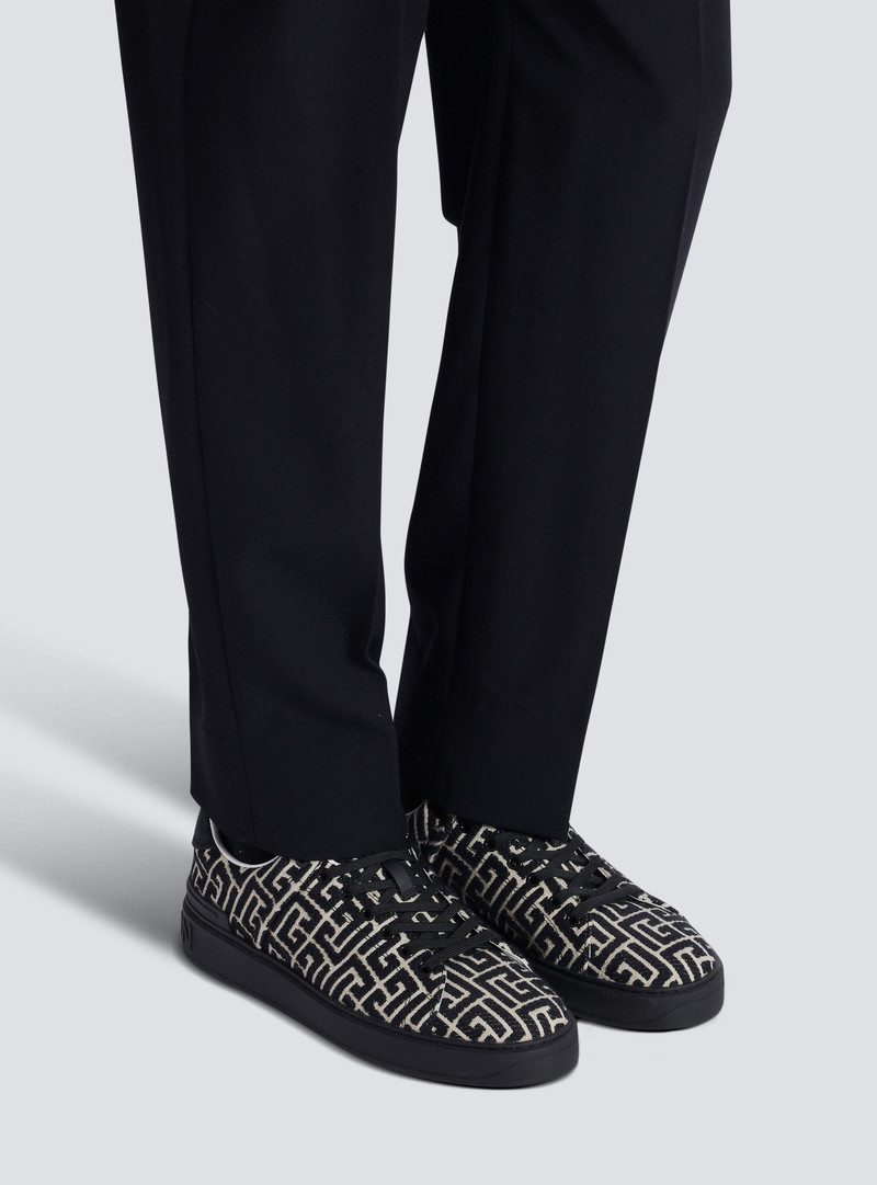 Balmain Monogram jacquard B-Court trainers outlook