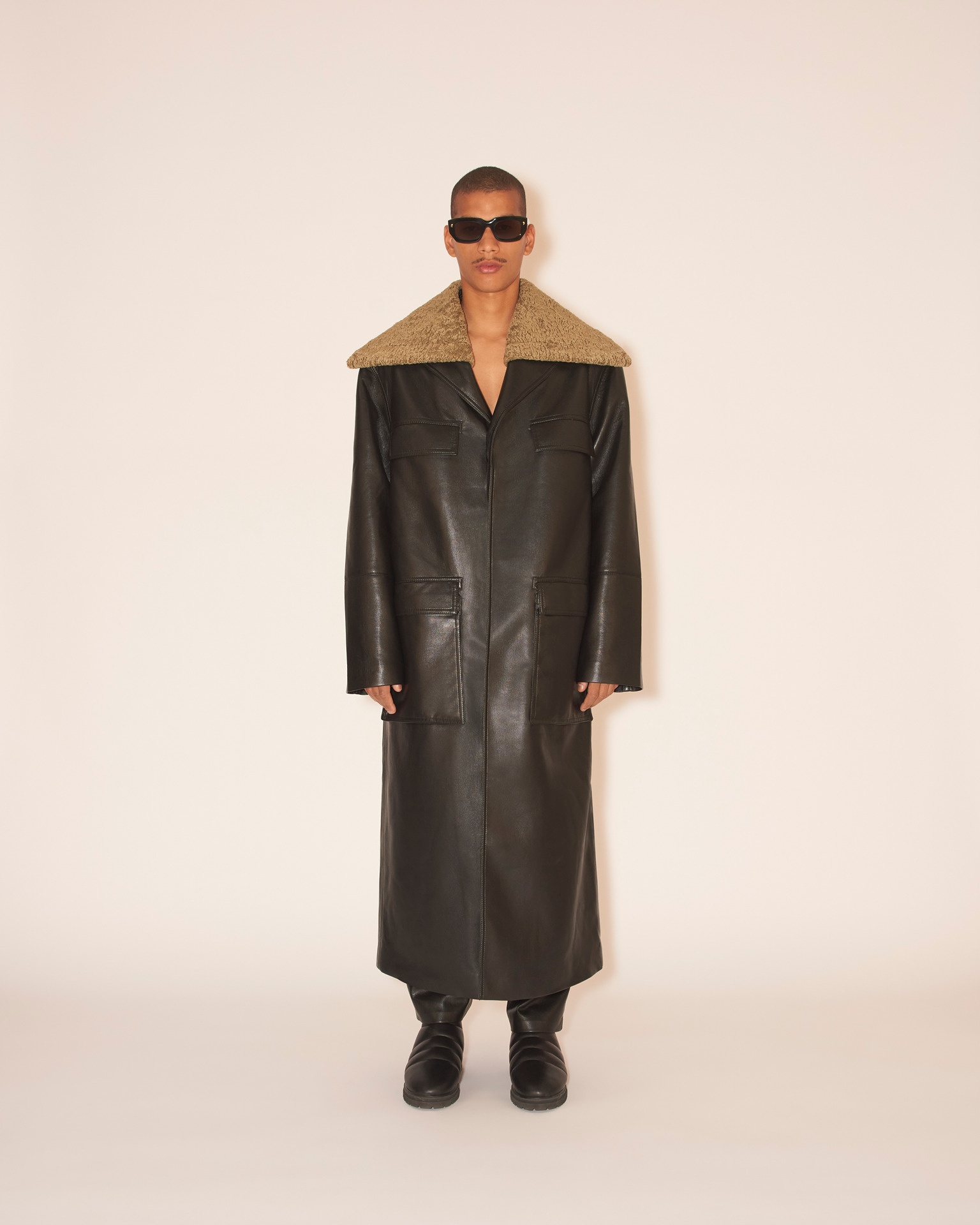 CORVIN - Patch pocket coat - Black/khaki - 4