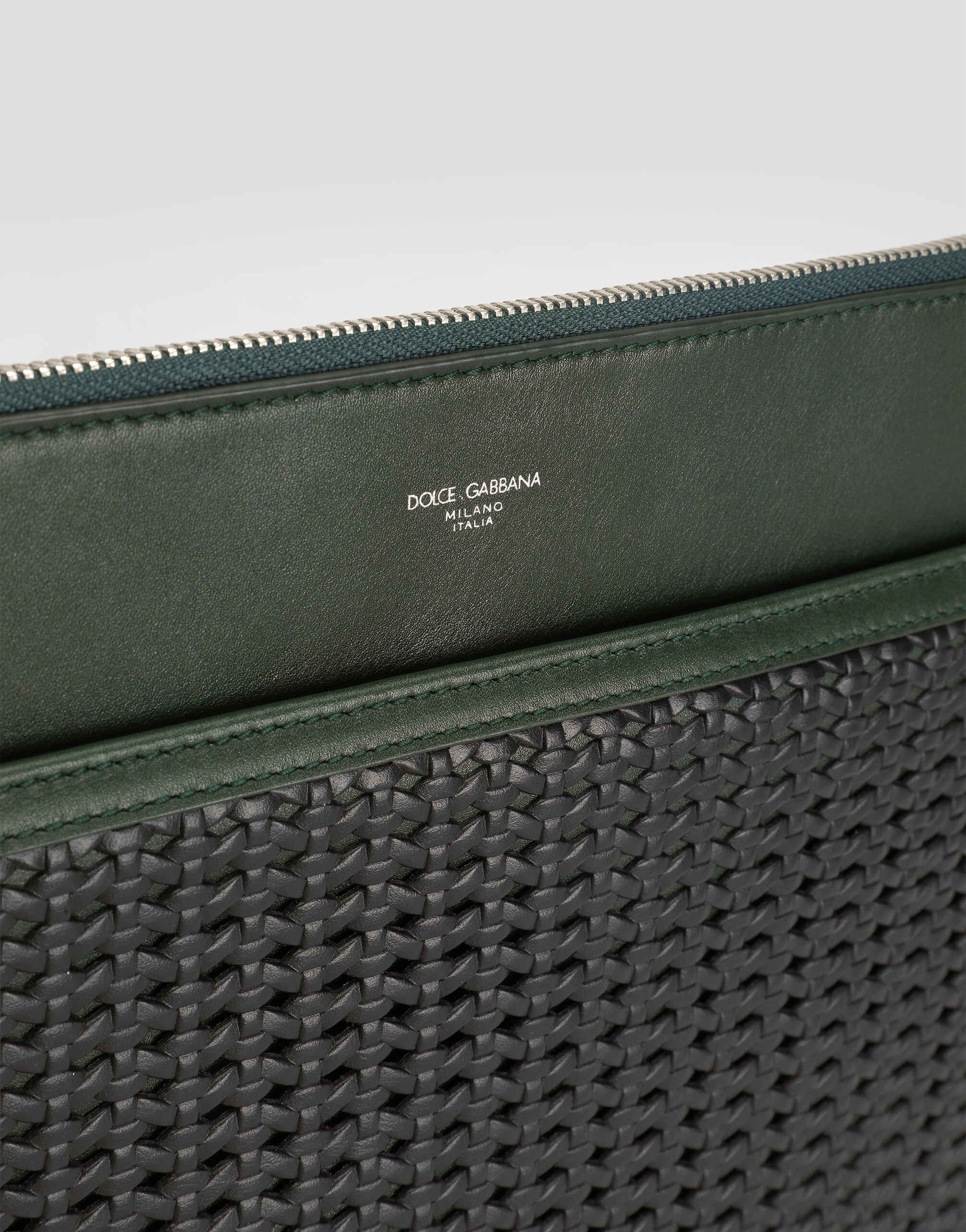 Plongé woven calfskin necessaire - 6