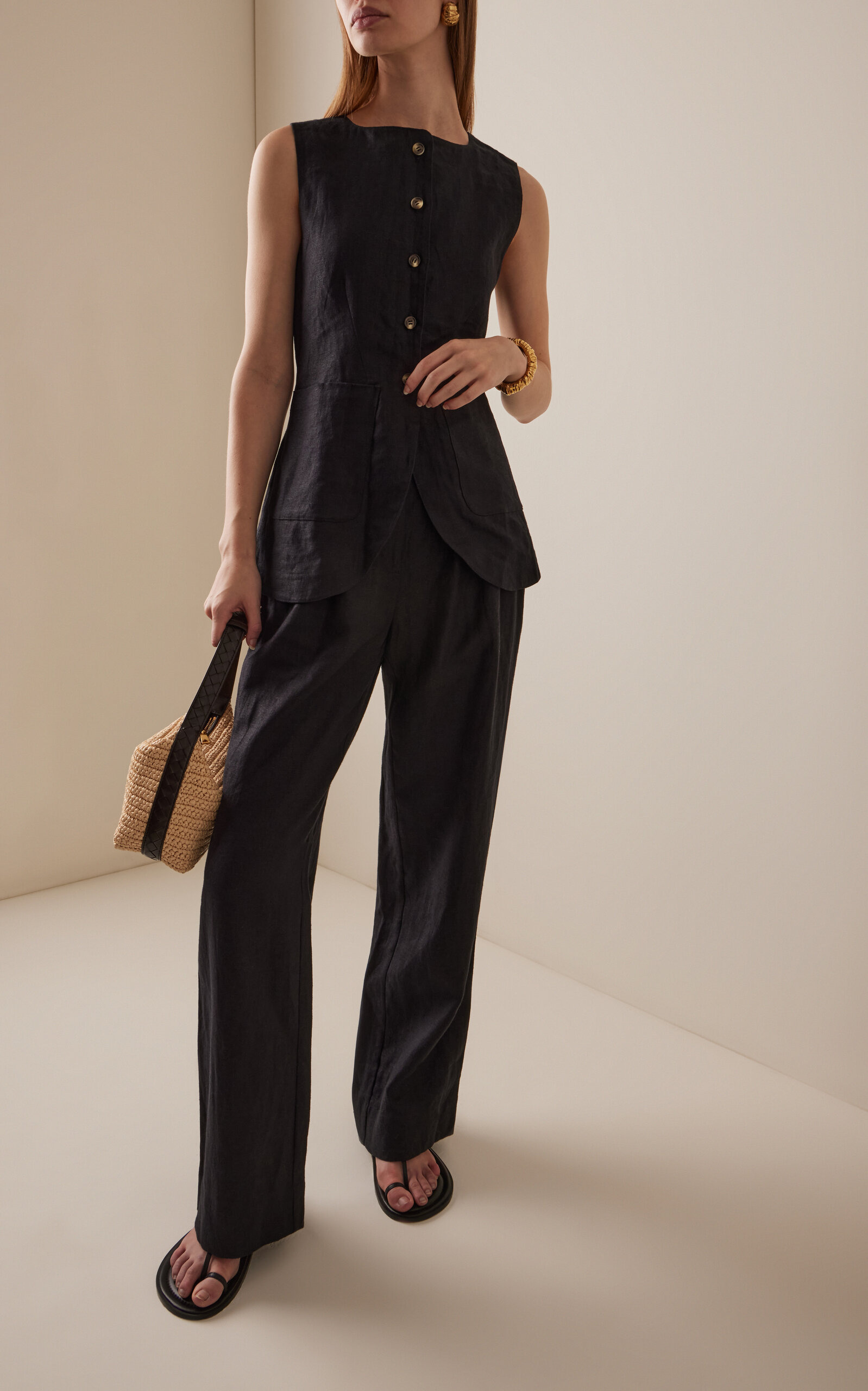 Exclusive Louis Linen Trousers black - 2