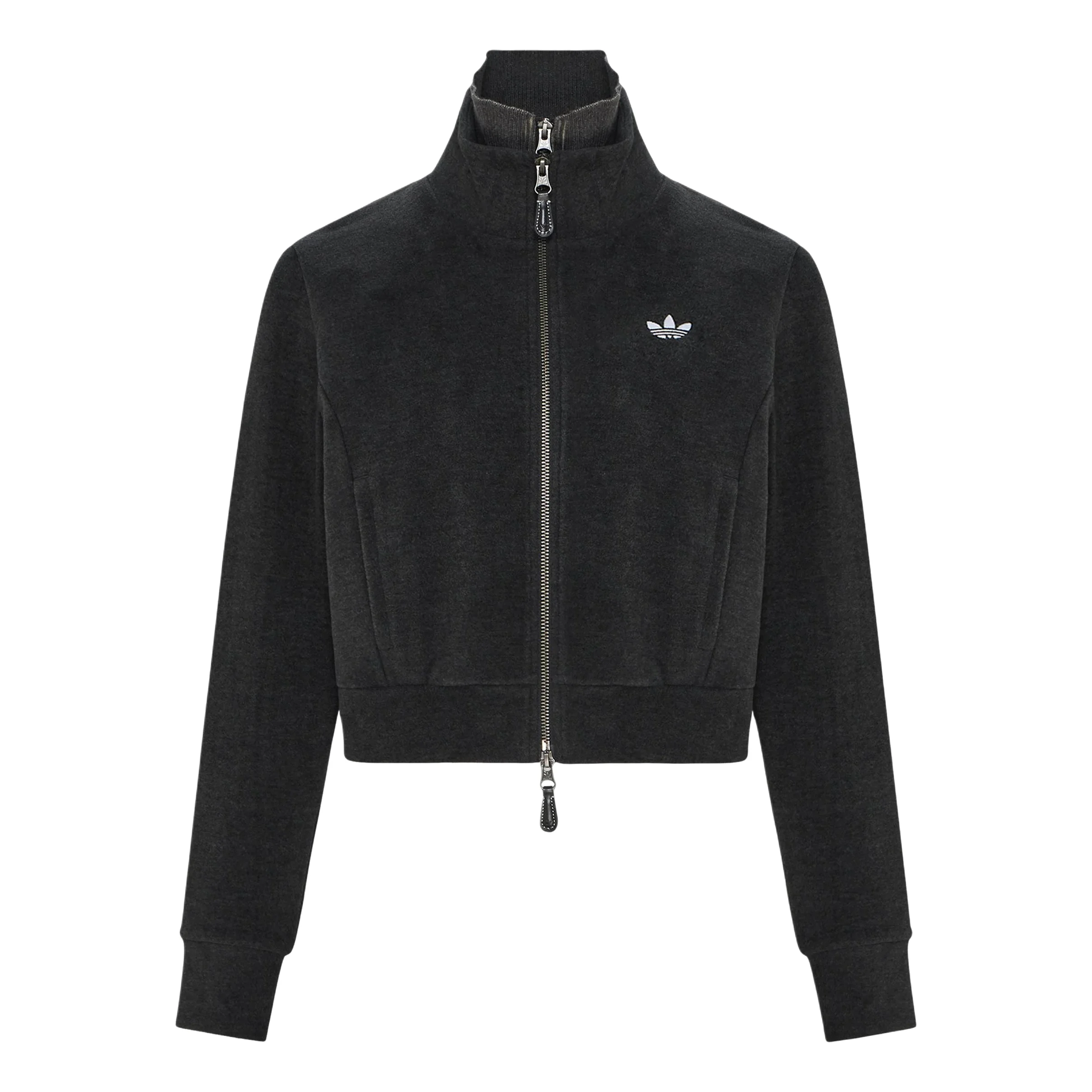 (WMNS) adidas 3S Deluxe W TT Tracksuit Top Asia Sizing 'Carbon' LE9674 - 1