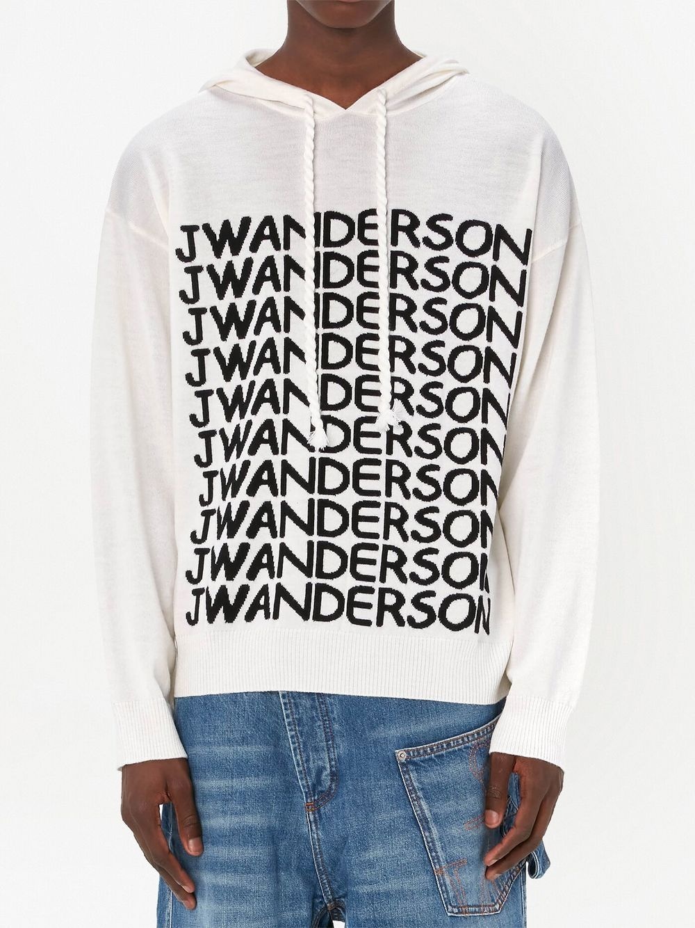 logo-print merino hoodie - 4