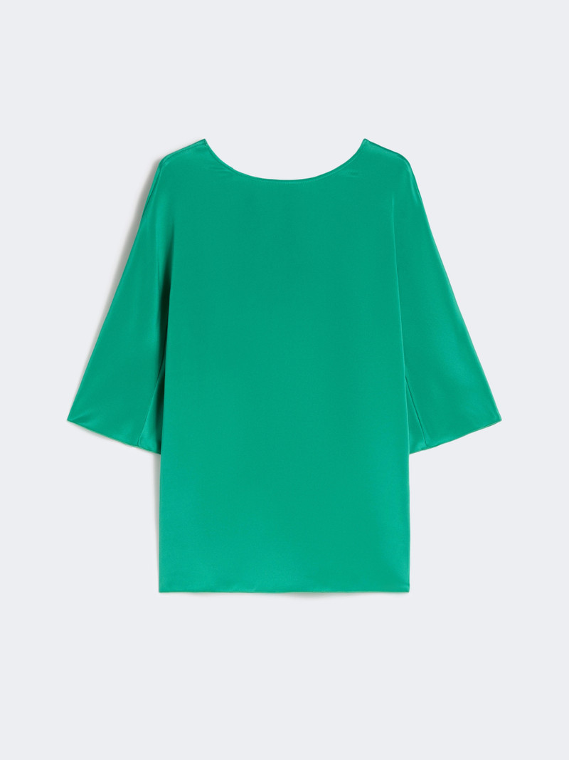 GATTINI Silk crêpe de chine blouse - GREEN 1