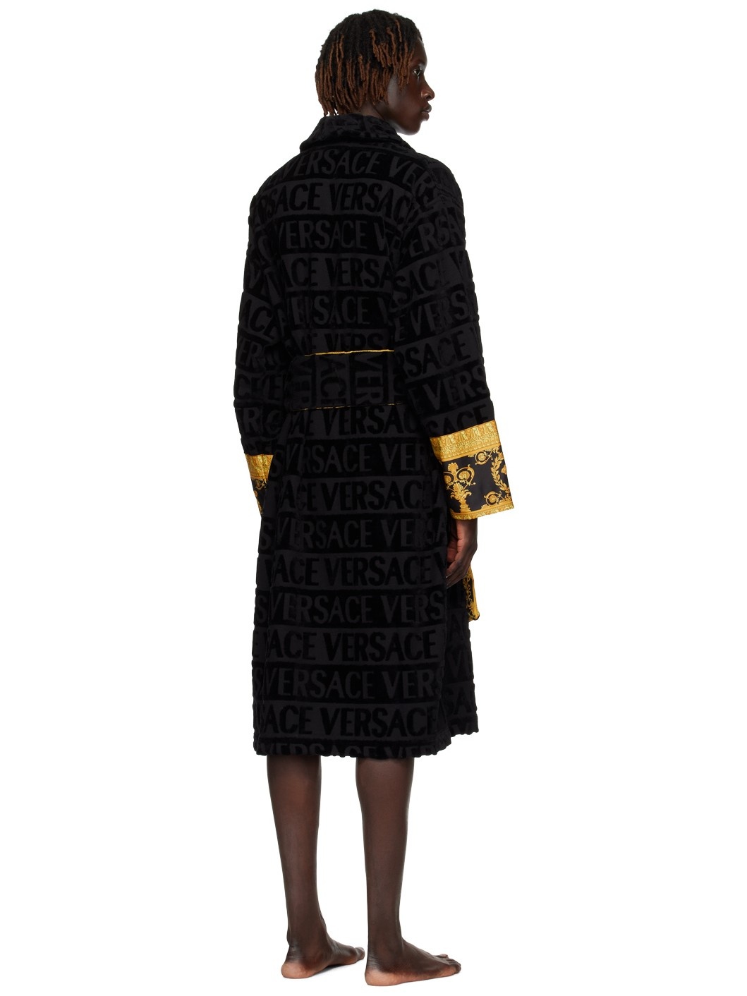 Black 'I Heart Baroque' Robe - 3