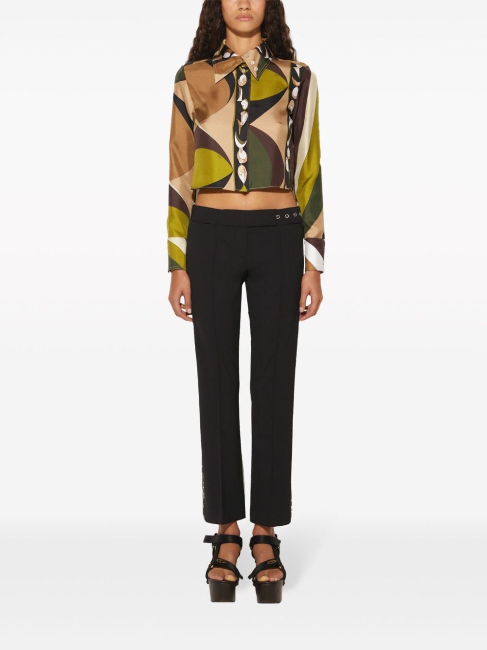 Pesci-print silk shirt - 2