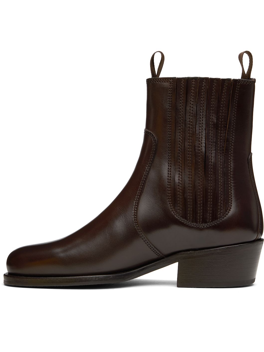 Brown Leather Chelsea Boots - 3