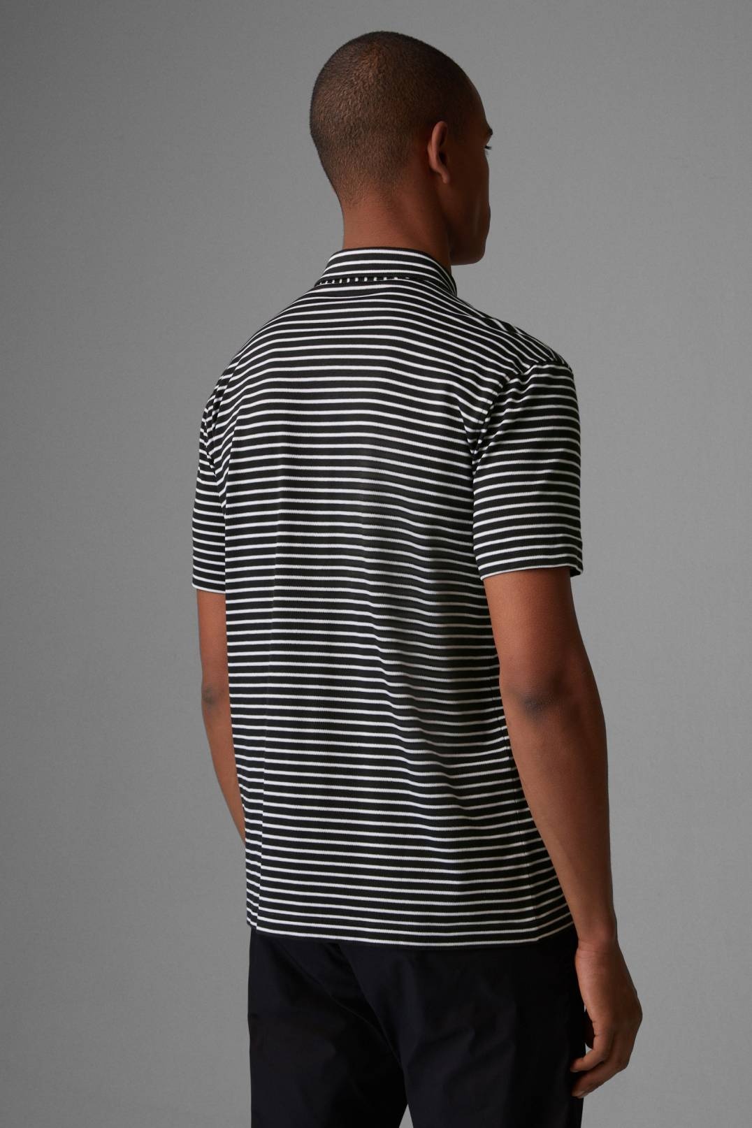 DAVIS SHORT-SLEEVED SHIRT IN BLACK/WHITE - 3
