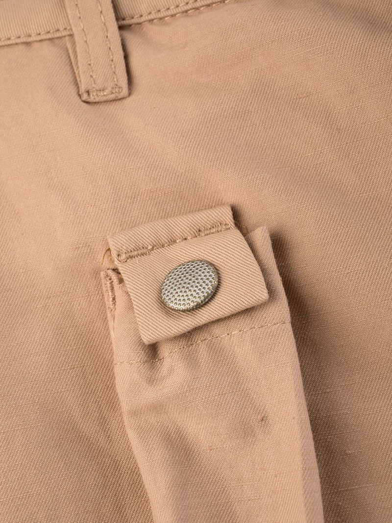 cotton-linen twill cargo pants 7