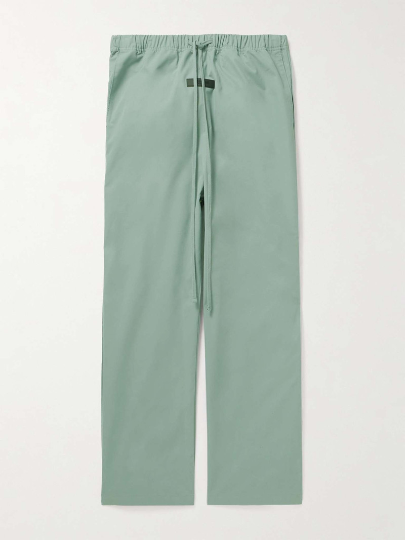 Logo-Appliquéd Cotton-Blend Twill Drawstring Trousers - 1