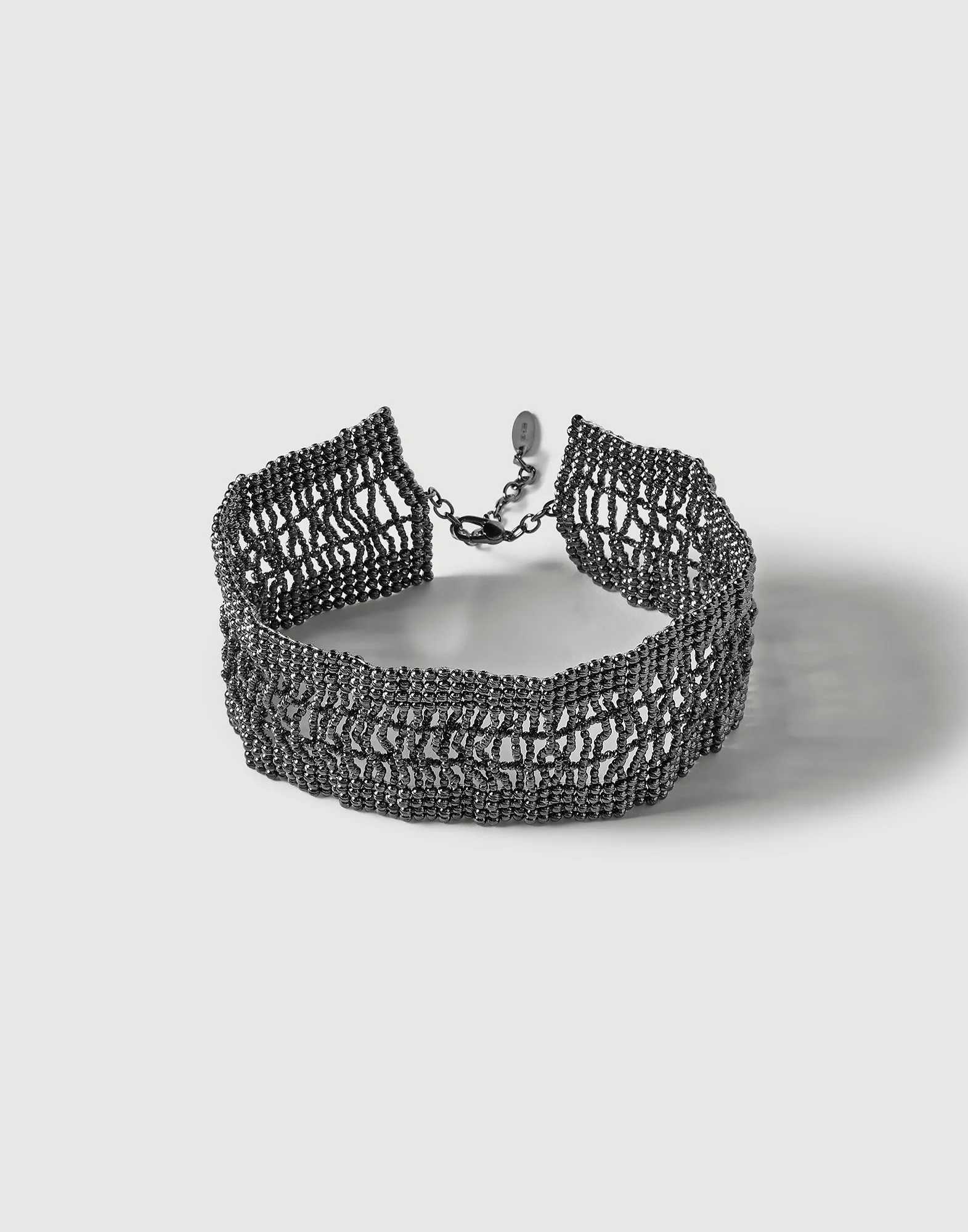 Sterling Silver wide choker - 1