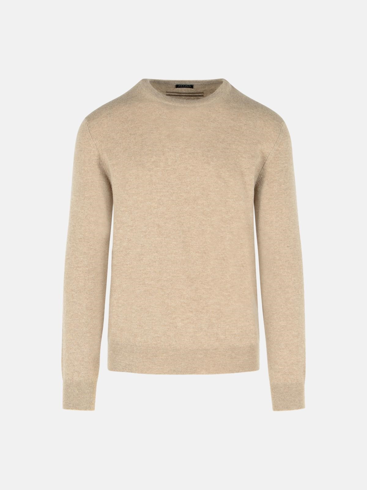'OASI' BEIGE CASHMERE SWEATER - 1