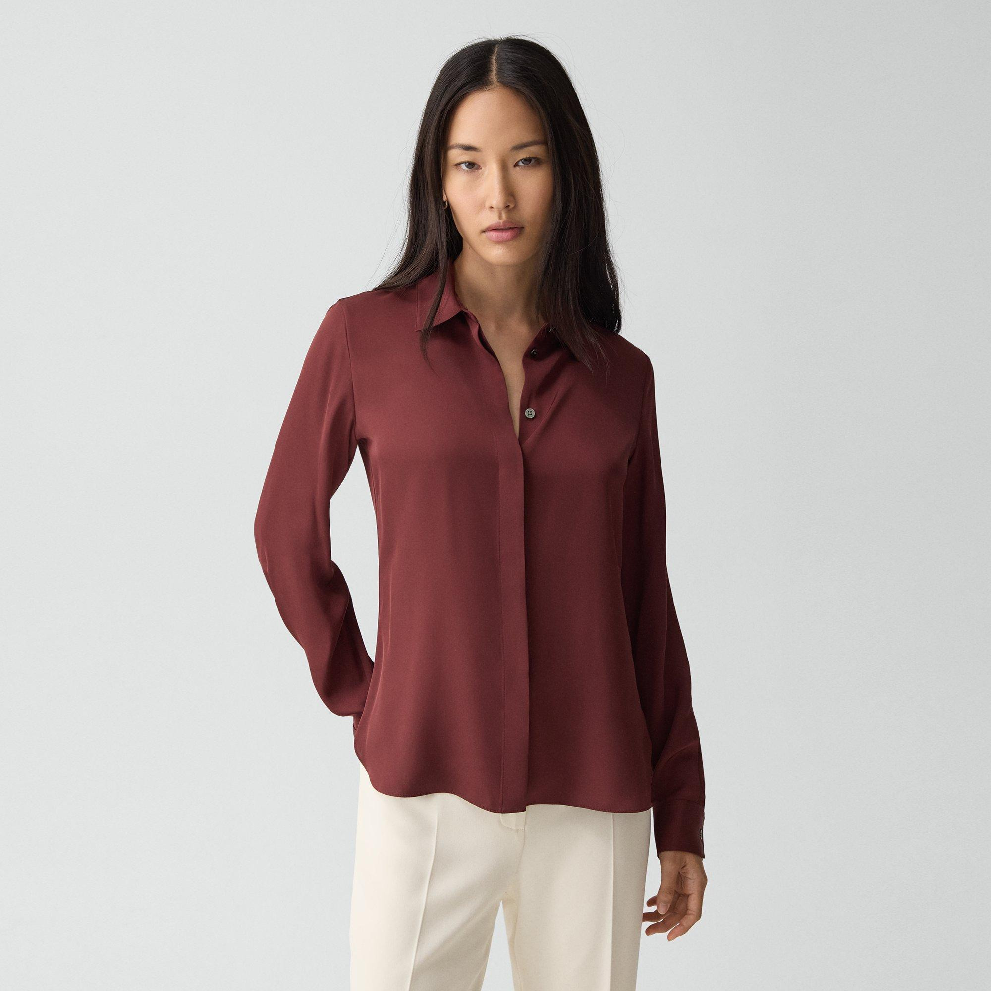 Fitted Shirt in Silk Georgette - 2